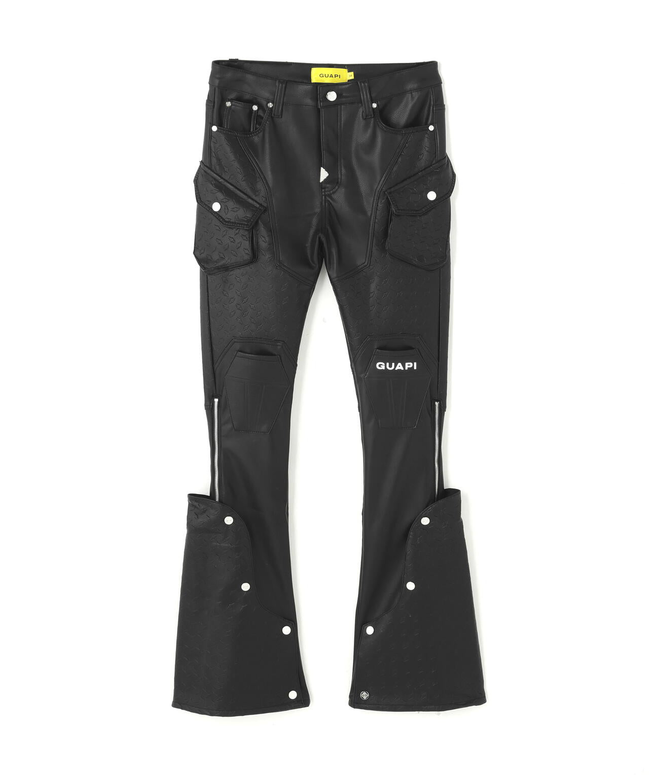 GUAPI/グアピ/Black Coffin Arc Leather Pant