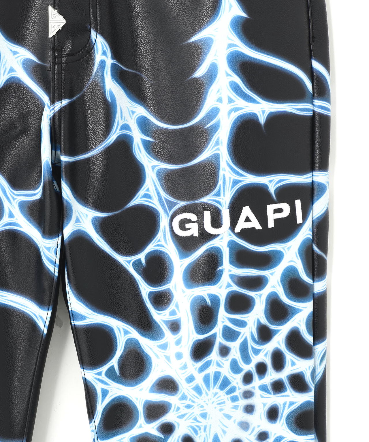 GUAPI/グアピ/Chrome Web Leather Pant