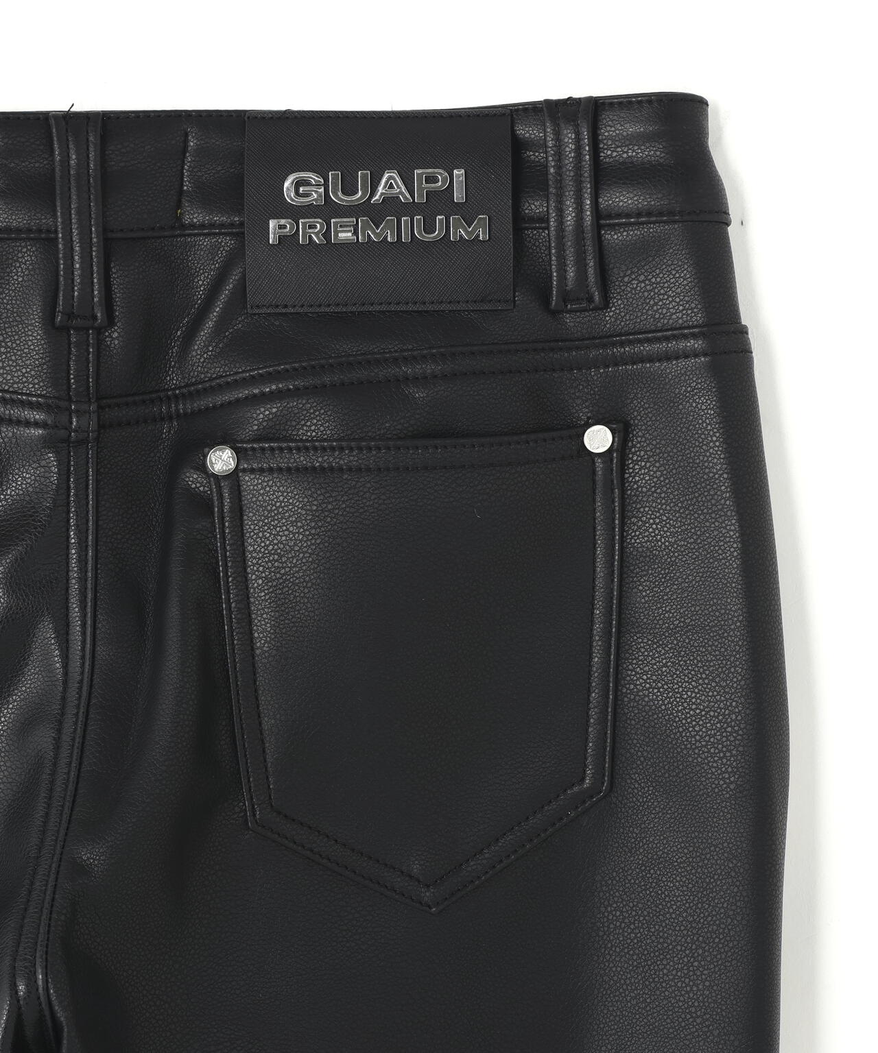 GUAPI/グアピ/Chrome Web Leather Pant