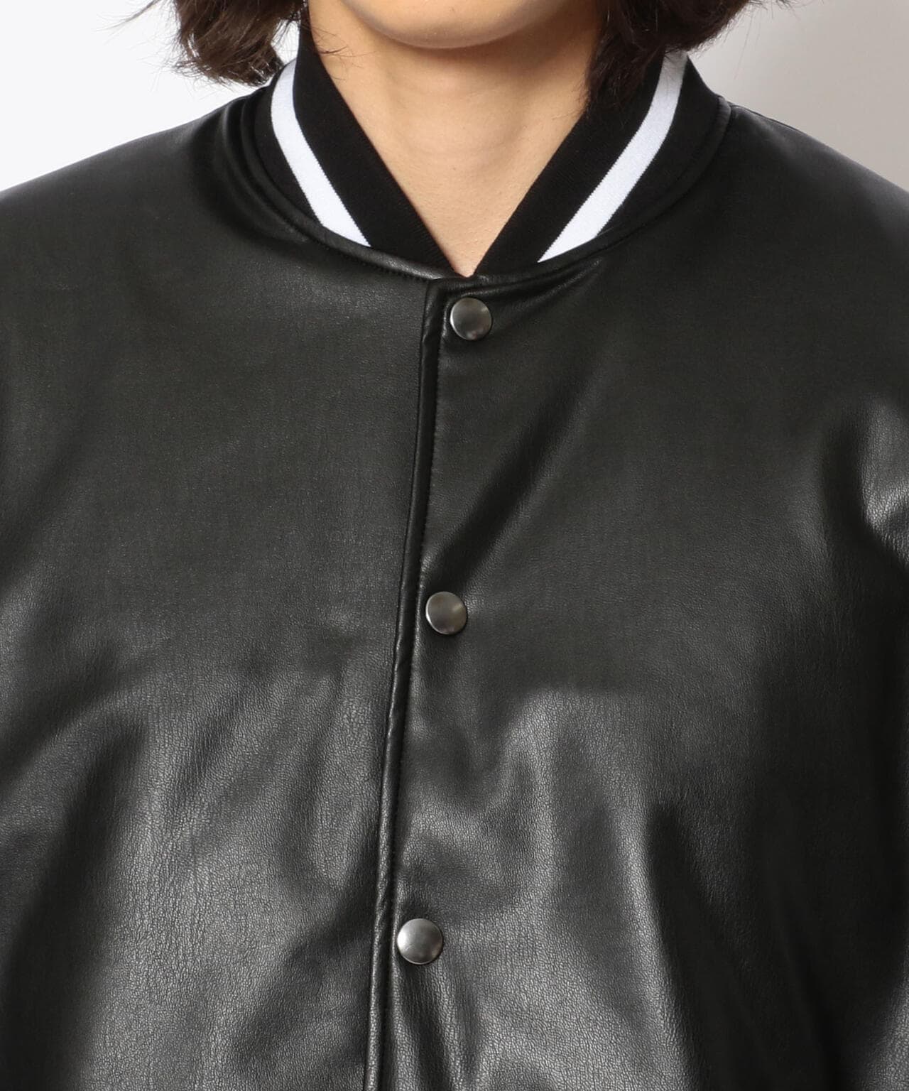 LUSOR(ルーソル)Ecoleather Stadium jumper エコレザースタジャン