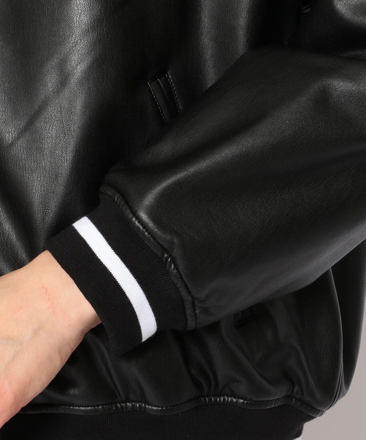 LUSOR(ルーソル)Ecoleather Stadium jumper エコレザースタジャン