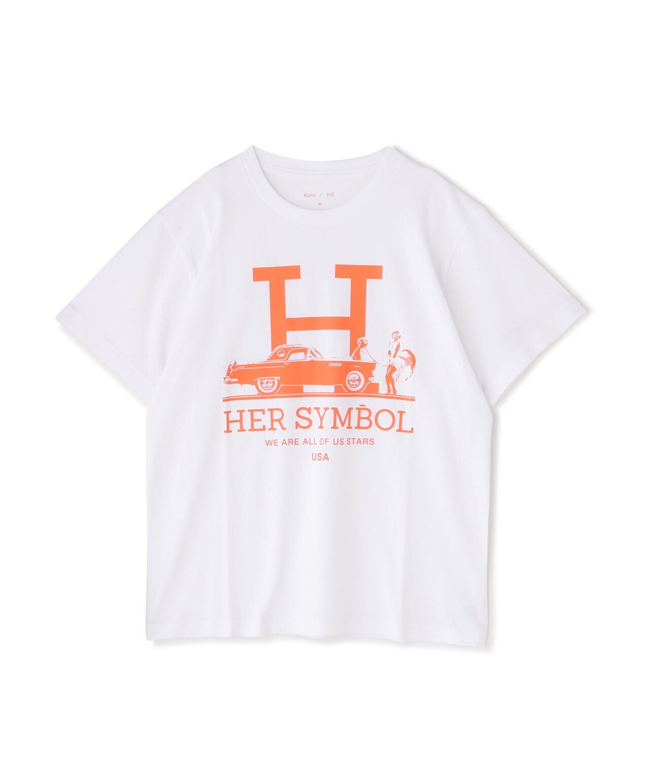 Kare/ME(カーミー)H MM Tシャツオレンジプリント