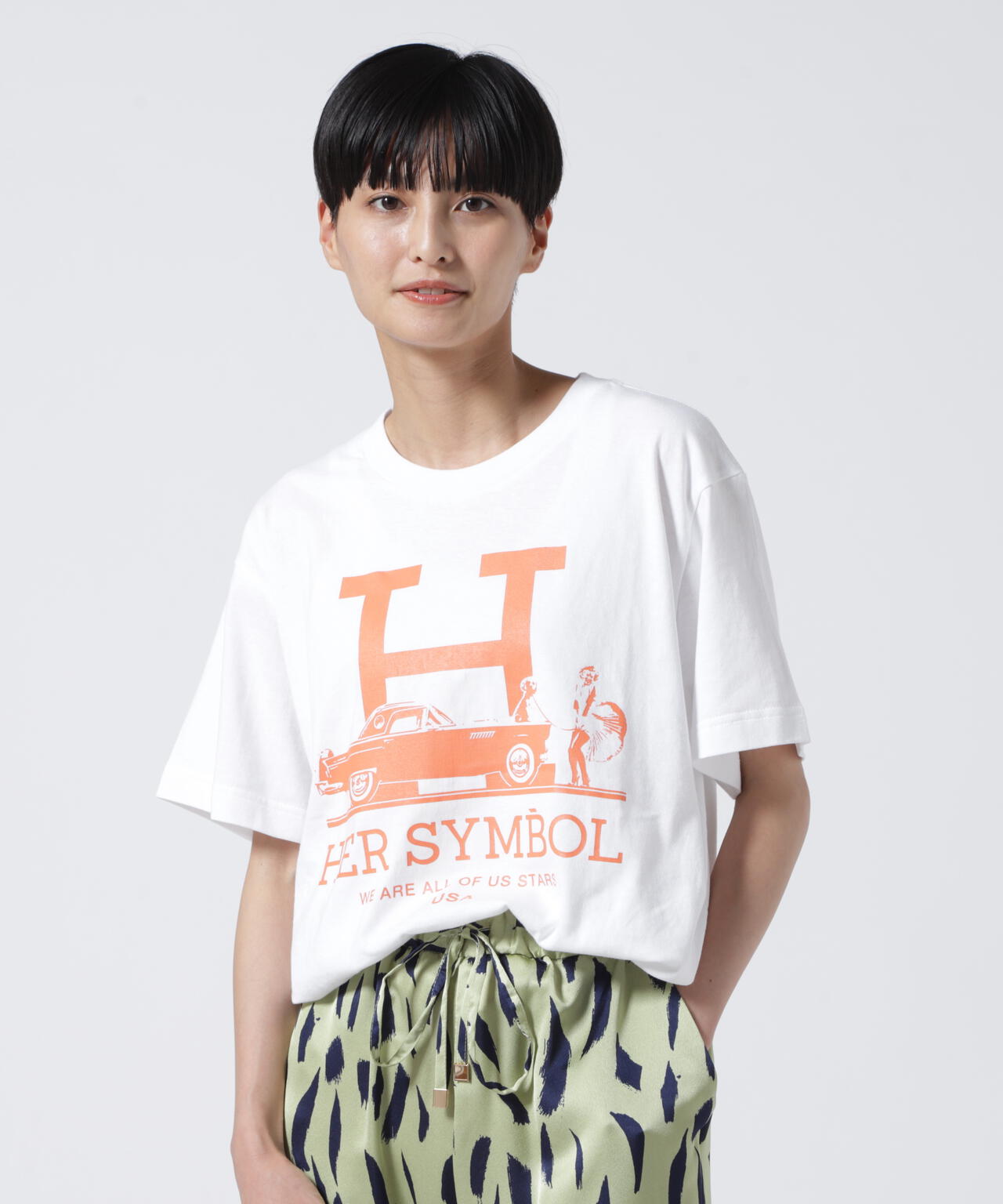 Kare/ME(カーミー)H MM Tシャツオレンジプリント