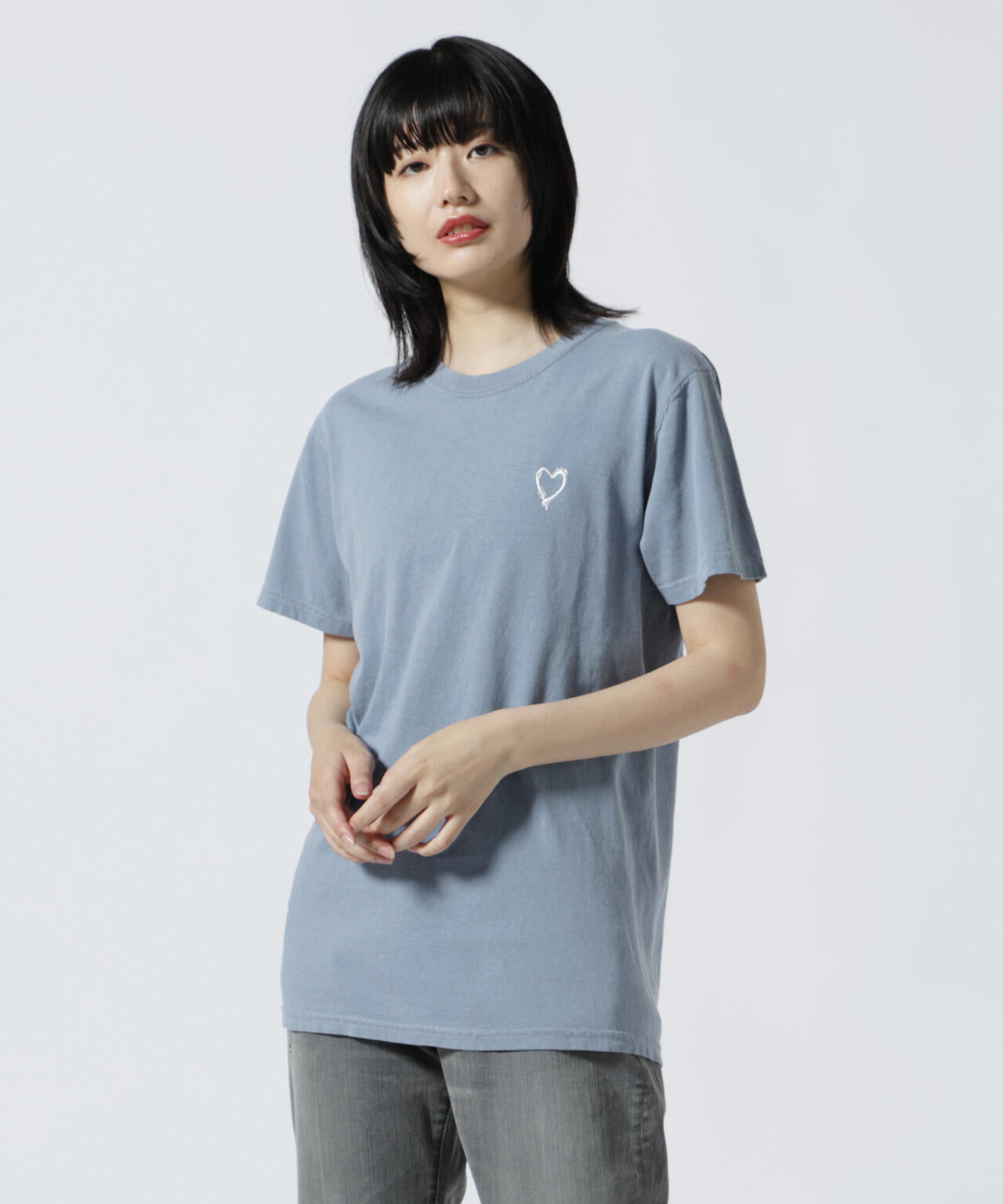 Kare/ME(カーミー) ハート刺繍Tシャツ
