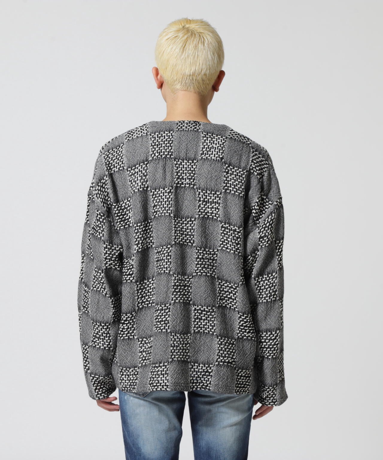 LUSOR(ルーソル)WOOL CHECK CD ウールチェックカーディガン