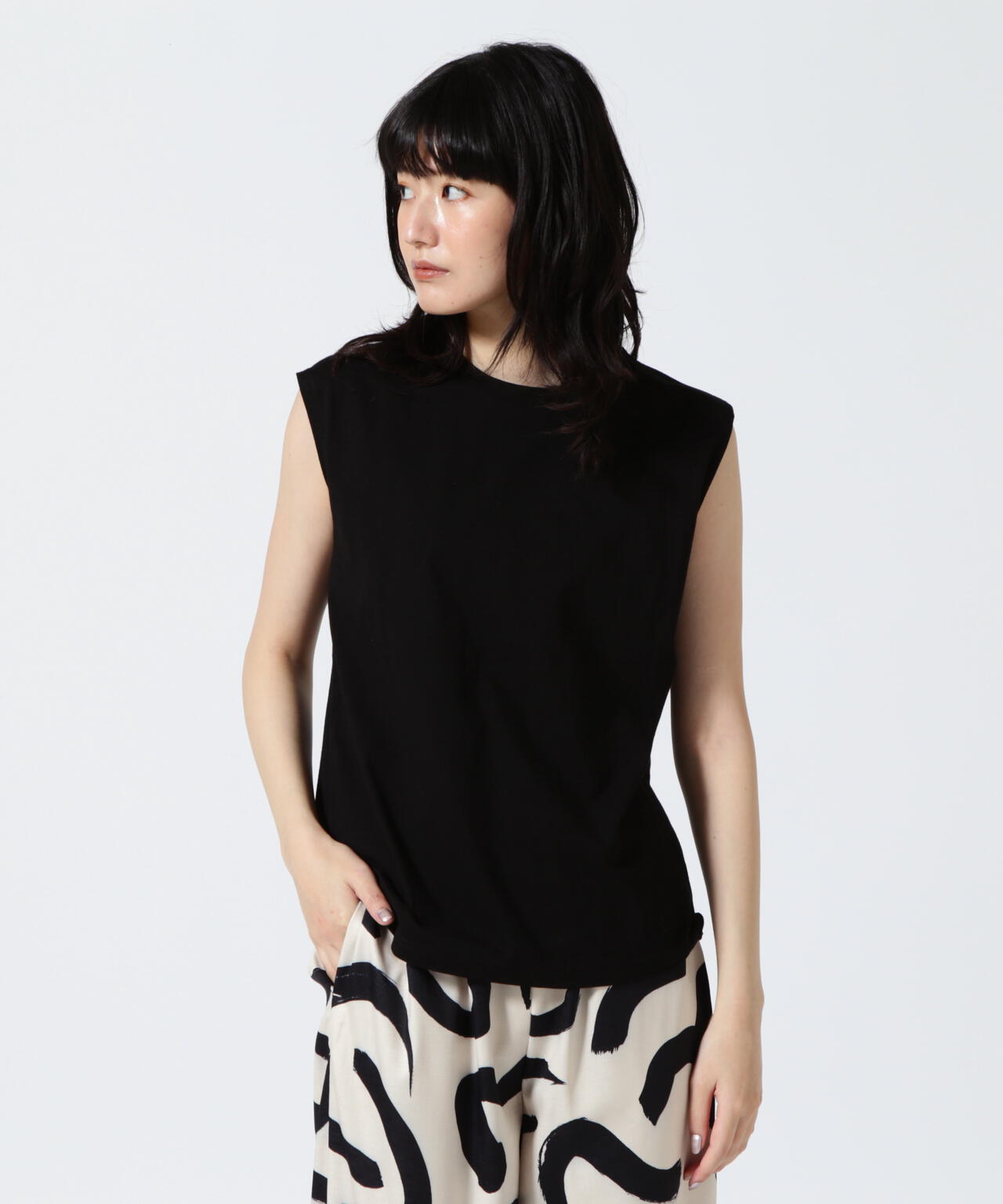 DROIT BELLO (ドロイトベロ) レイヤードシアーTシャツ