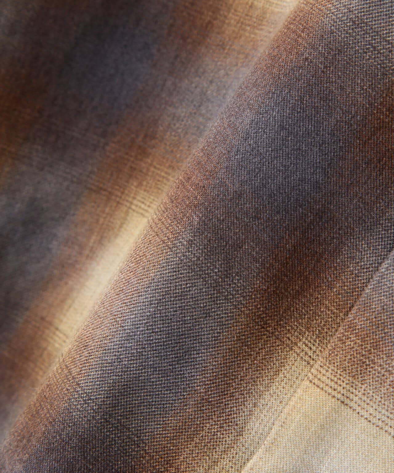 MINEDENIM / Drape Denim Ombre Check Loose Work SH