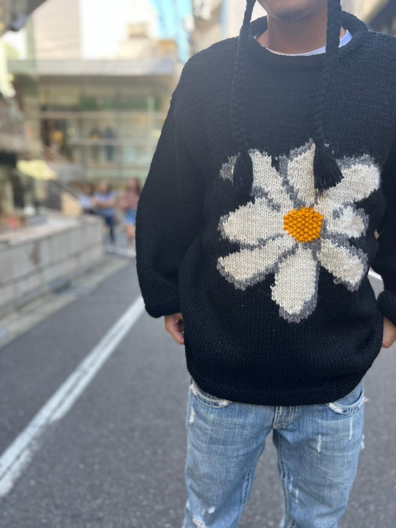 MacMahon Knitting Mills/マクマホンニッティングミルズ Roll Neck Knit-Flower