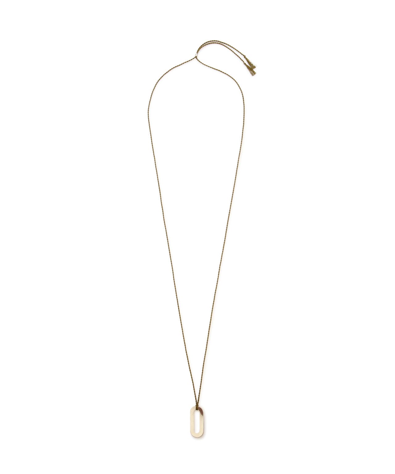 on the sunny side of the street / Small Oval Top Long Necklace