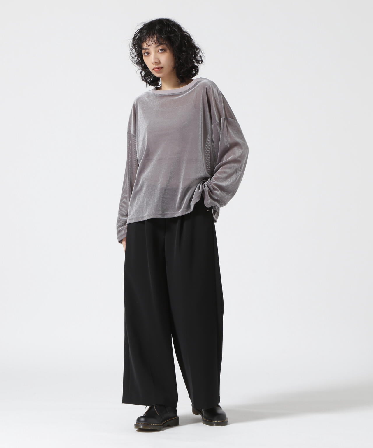 DROIT BELLO(ドロイトベロ)ベロアメッシュプルオーバー