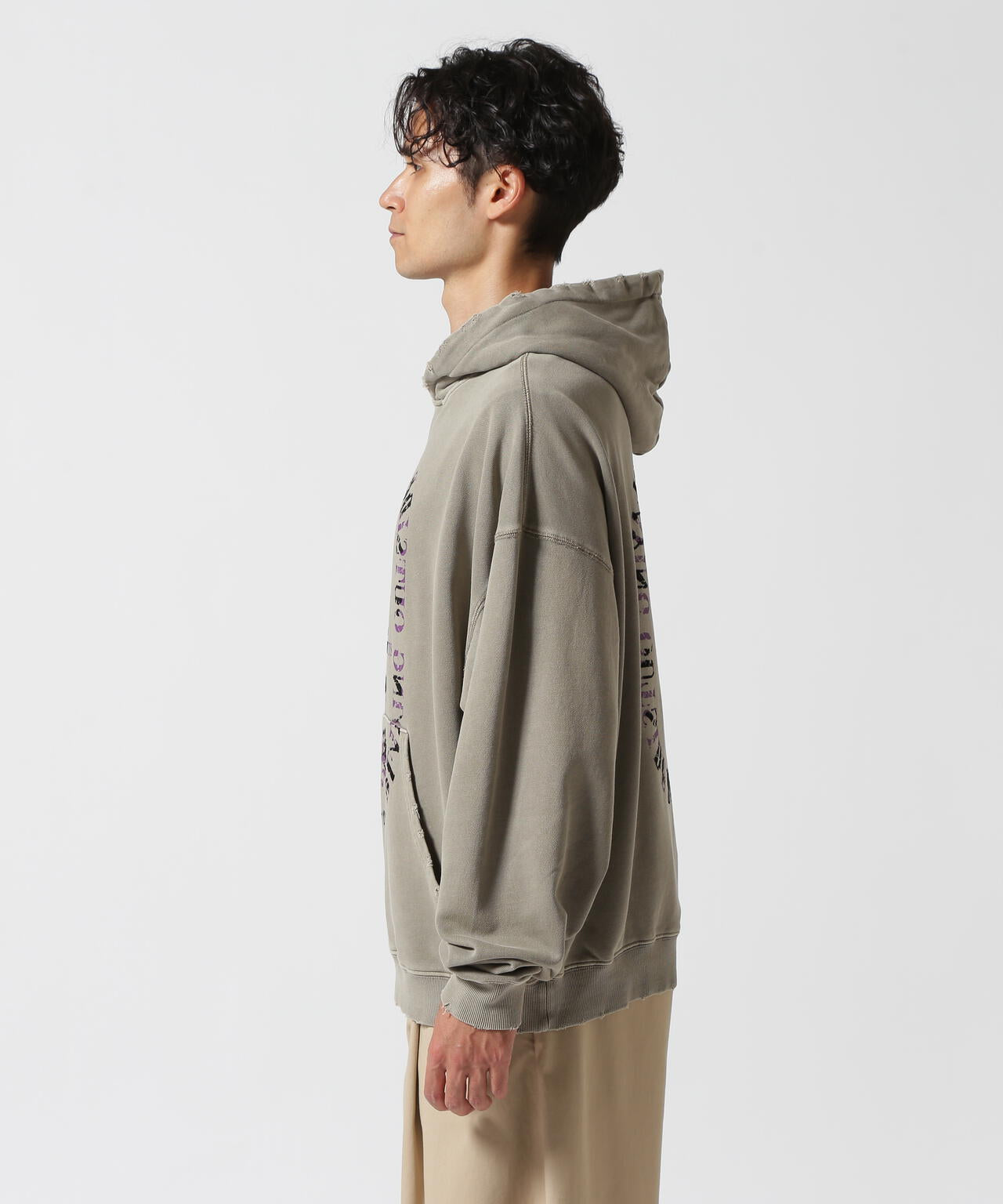 LUSOR(ルーソル)PIGMENT SWEAT HOODIE EMBLEM