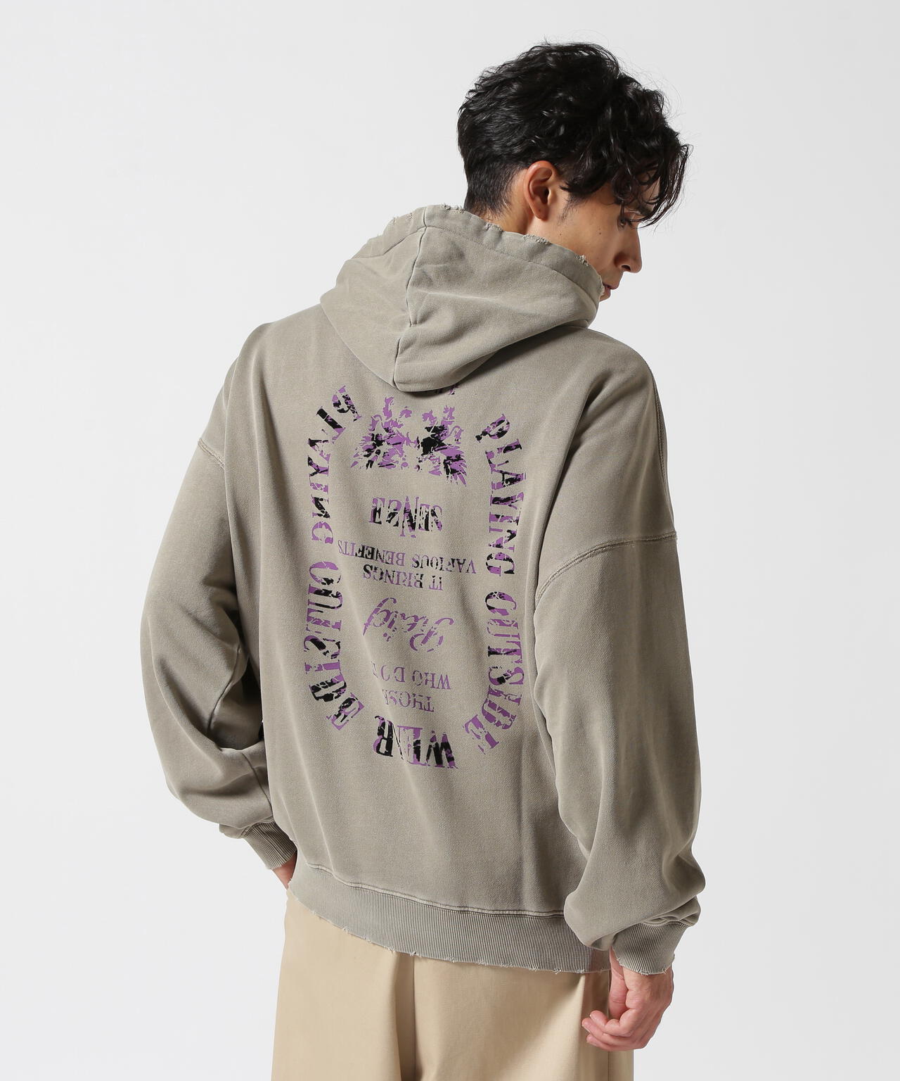 LUSOR(ルーソル)PIGMENT SWEAT HOODIE EMBLEM