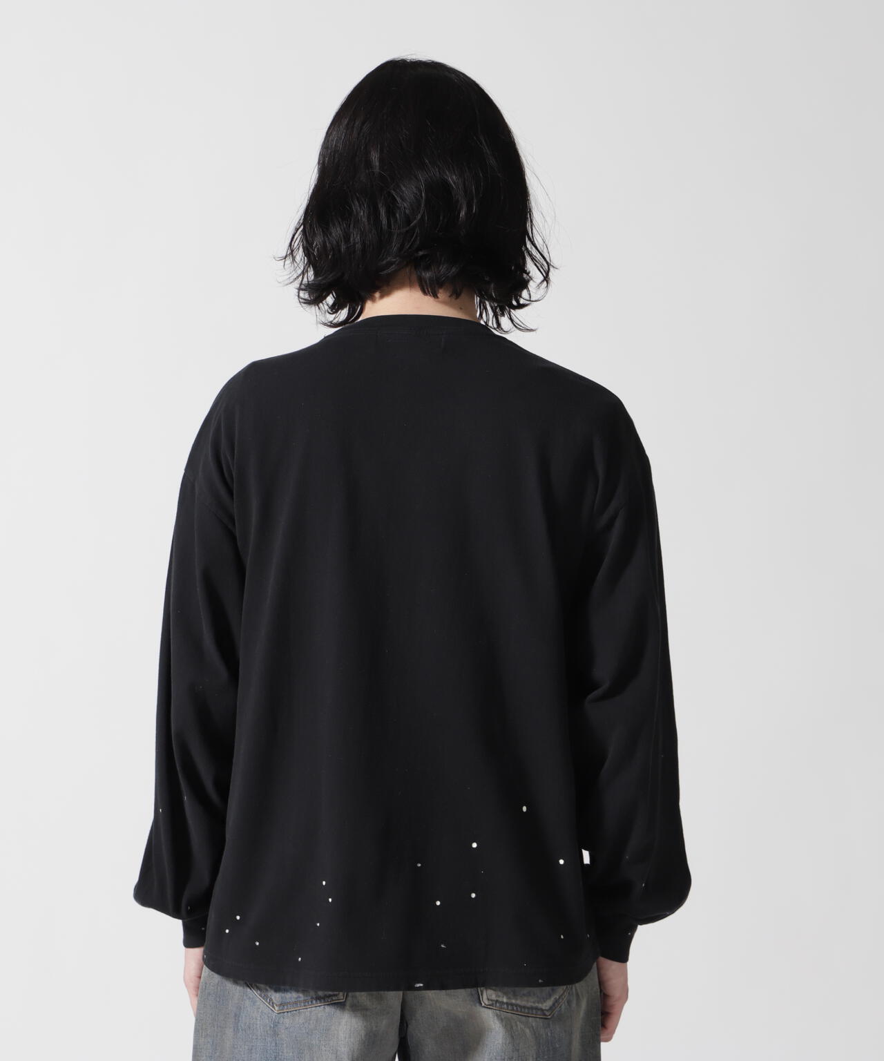 REMI RELIEF(レミレリーフ) 別注20/-天竺ロンT(US NAVY)ペイント加工