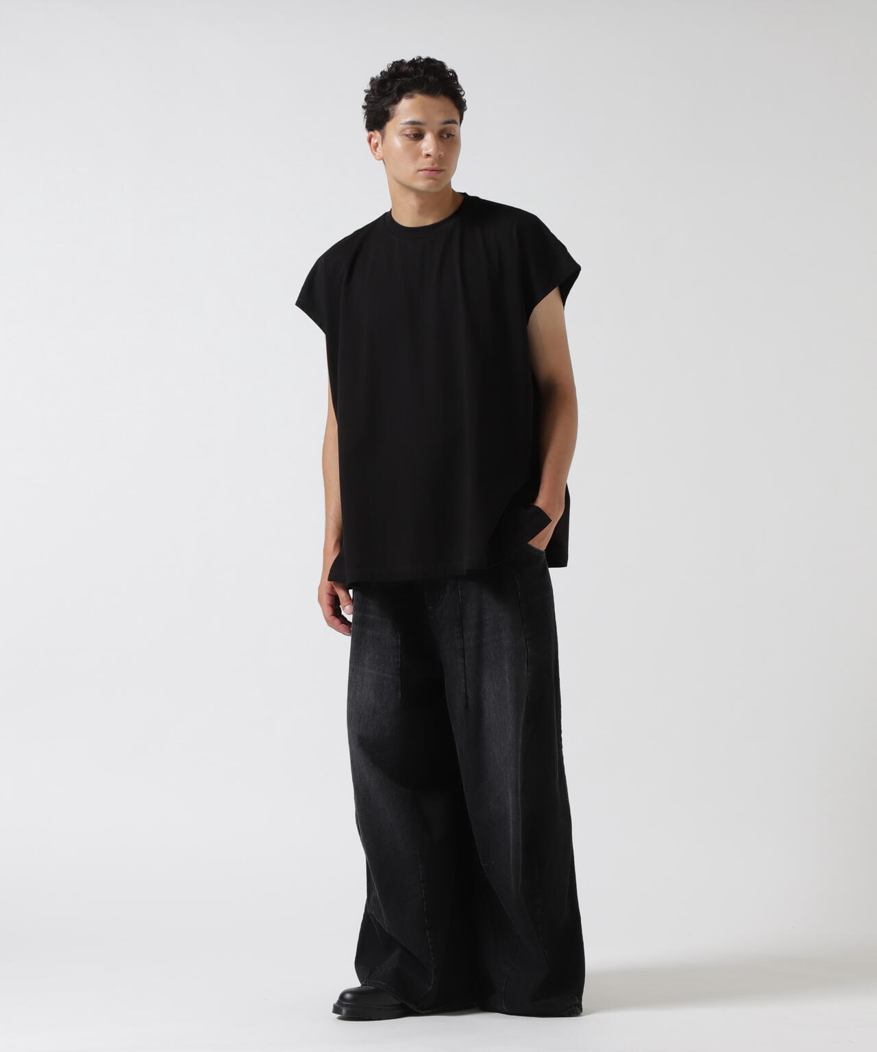 MINEDENIM(マインデニム)Big Nosleeve T-SH