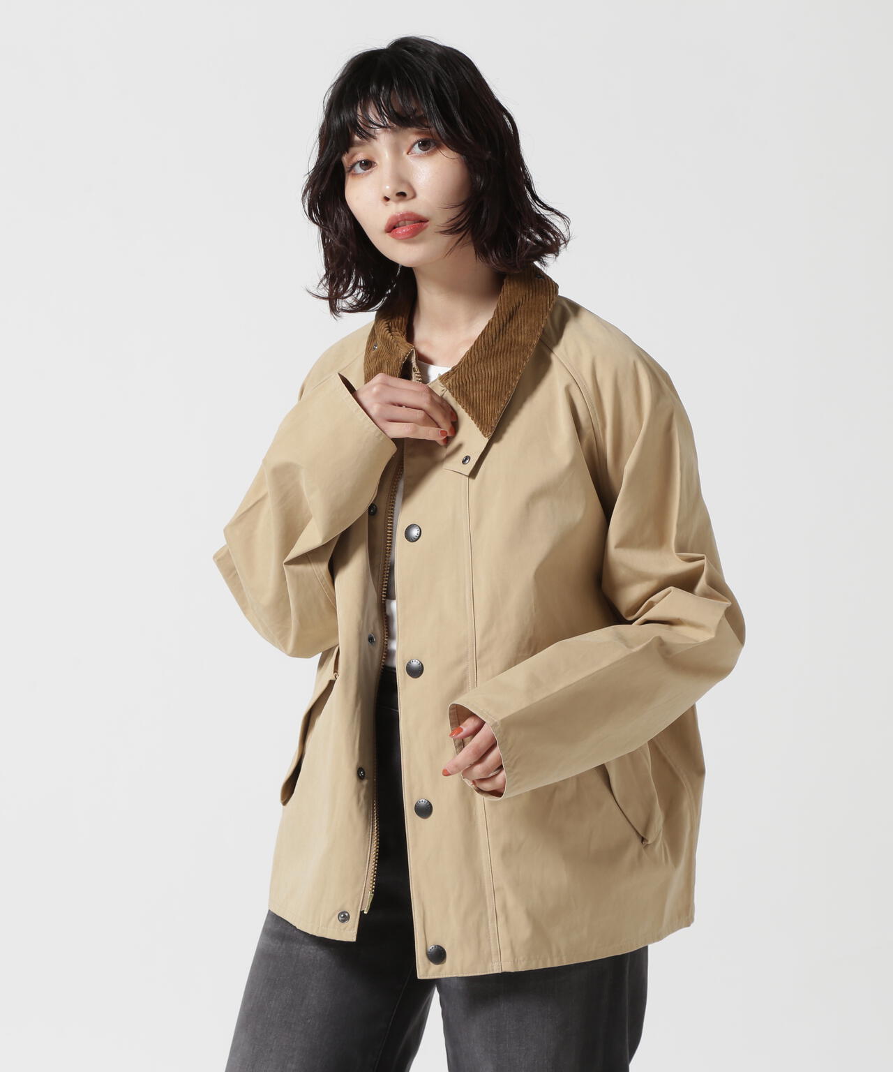 Barbour(バブアー)TRANSPORT / トランスポート/ピーチスキン コットン ショートレングスブルゾン