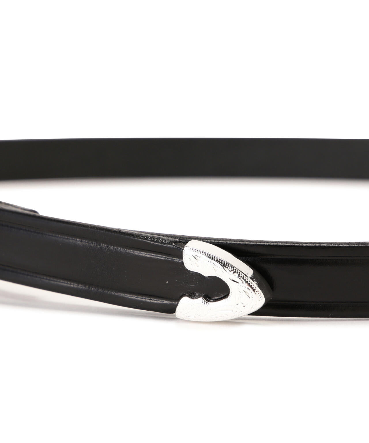 TORY LEATHER / 3/4 inch 3-Piece Silver Buckle Set Belt