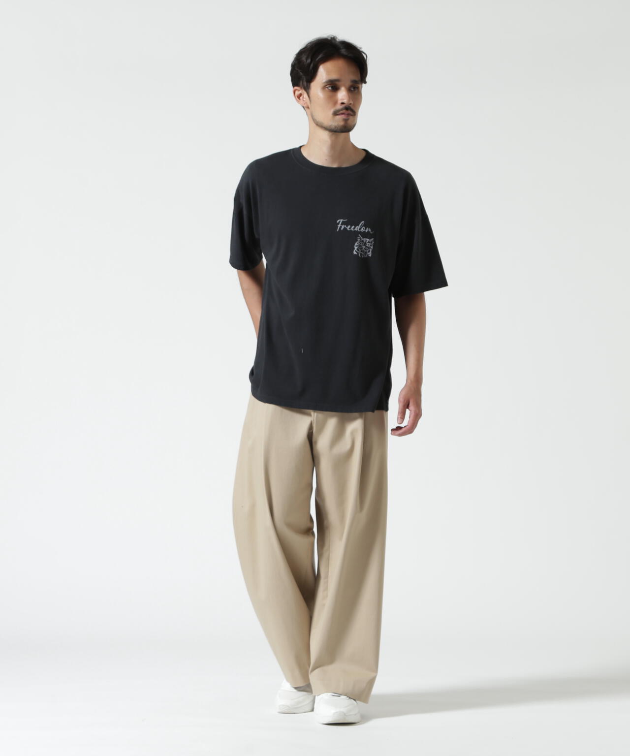 REMI RELIEF(レミレリーフ) 別注20/-天竺BIGサイズTシャツ(FREEDOM)