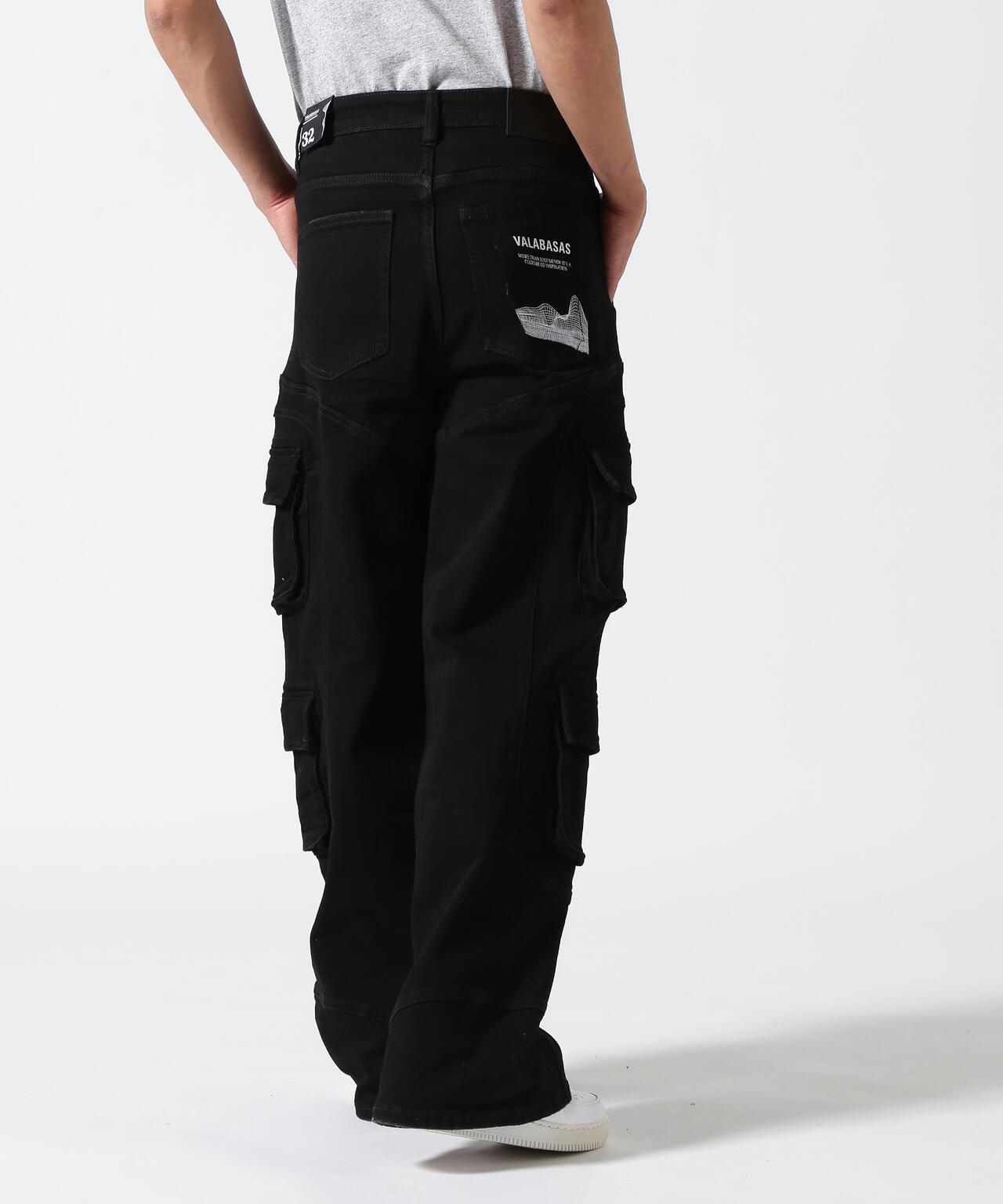 Valabasas/バラバサス/PATCH FADE BLACK BAGGY J