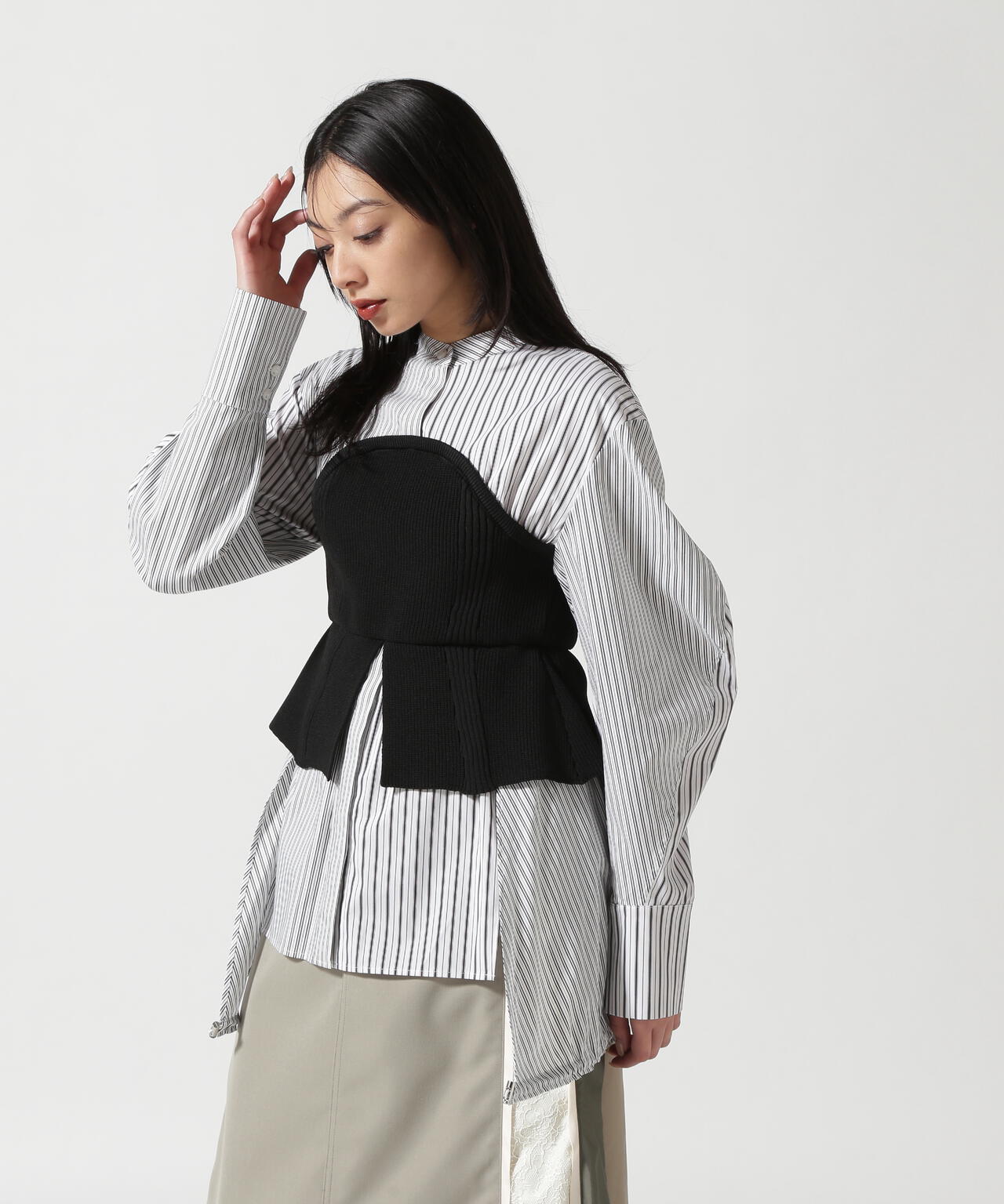 UN3D./アンスリード/KNIT BUSTIER DOCKING SH