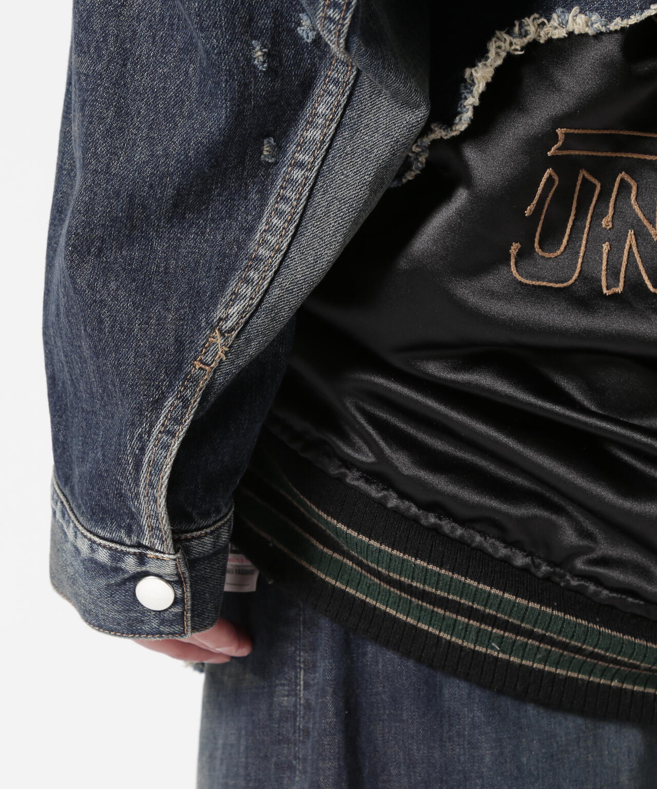 Maison MIHARAYASUHIRO/メゾン ミハラヤスヒロ/Stadium Jacket Layered Denim Jacket