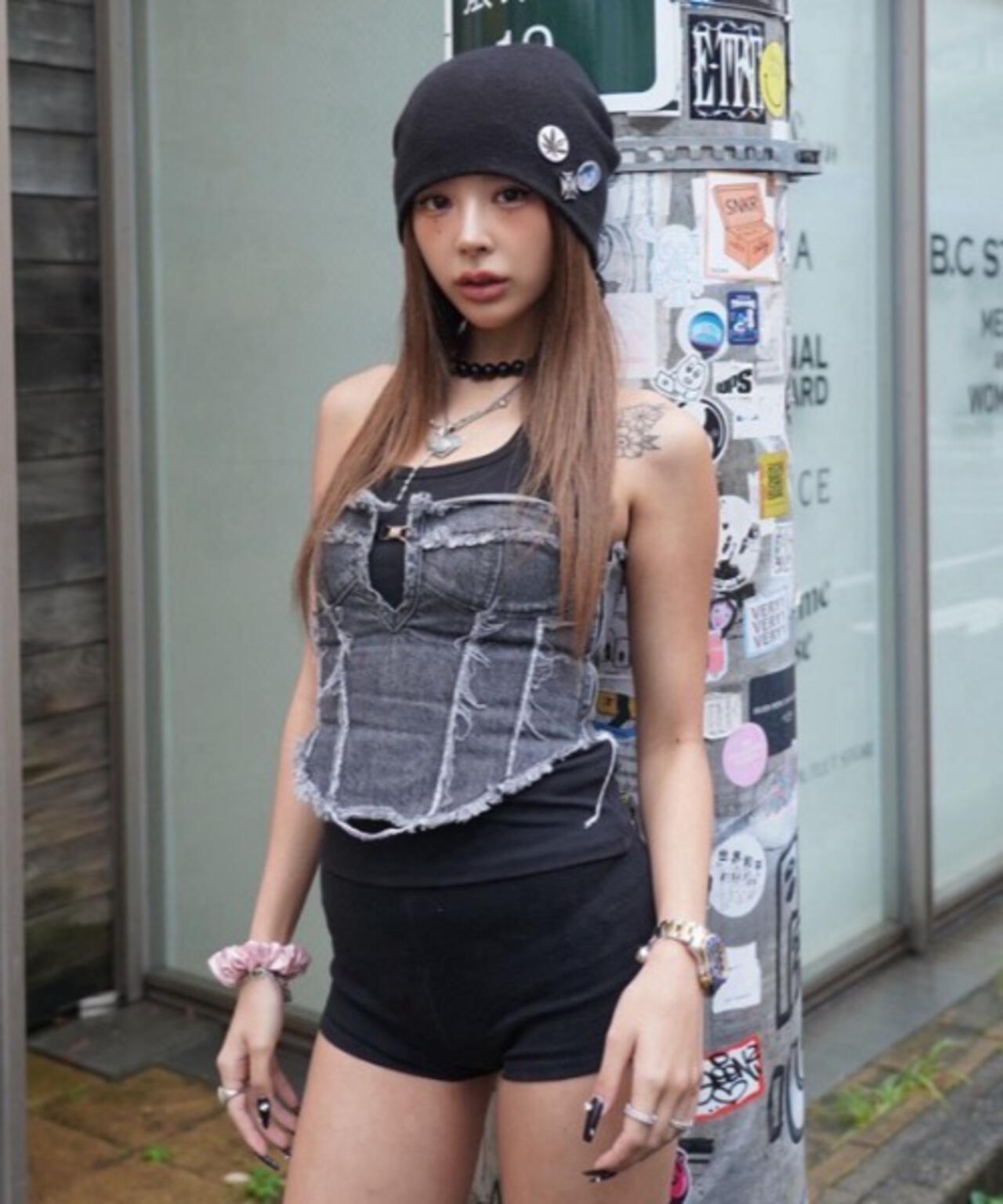 MITSUKI/ミツキ/DENIM BISTIER TOP