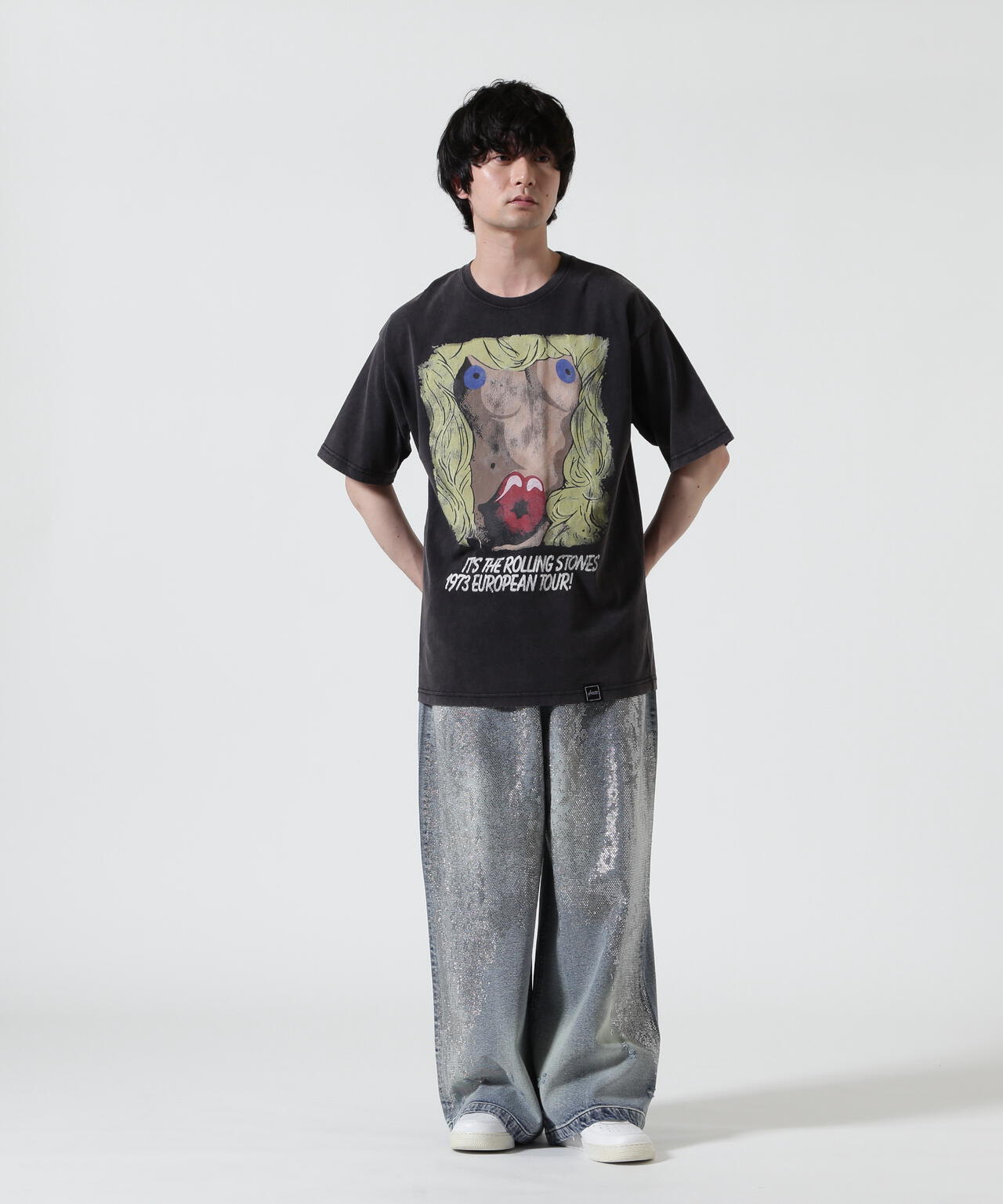FR(13)NDS/フレンズ/LINE STONE BUGGY DENIM