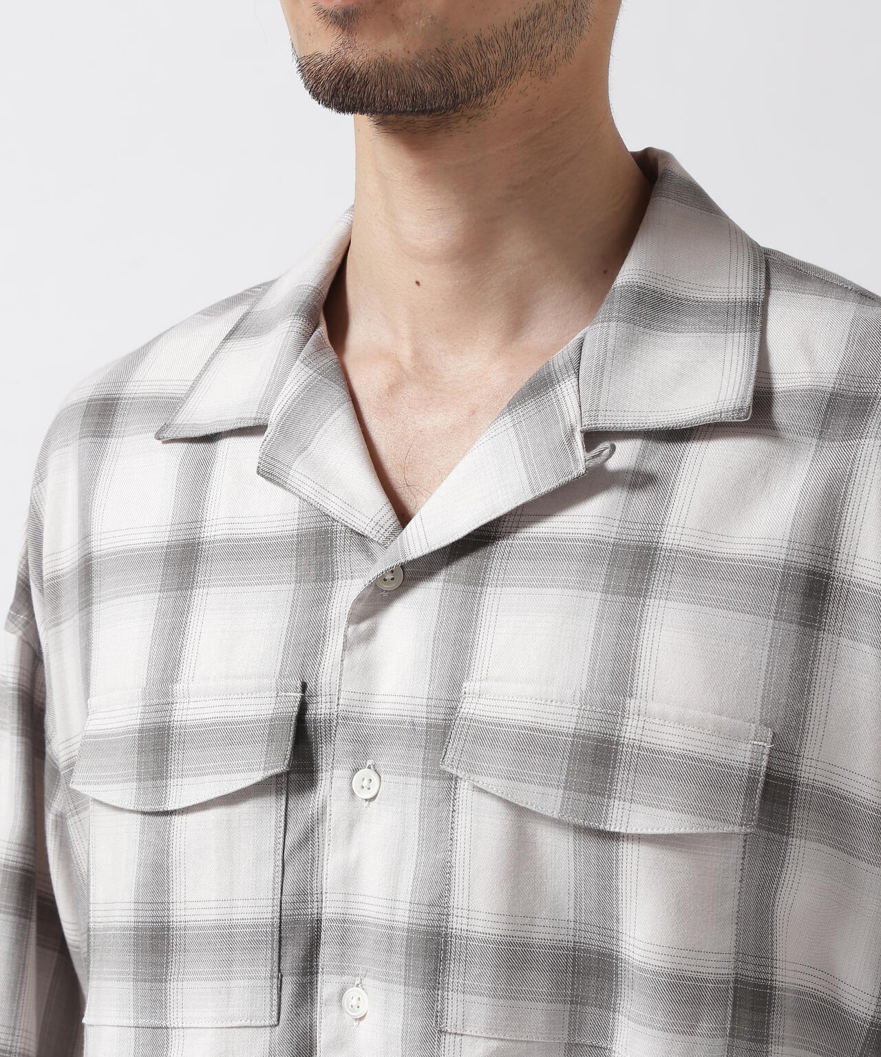Toironier/トワロニエ/Opencollar Check Shirt