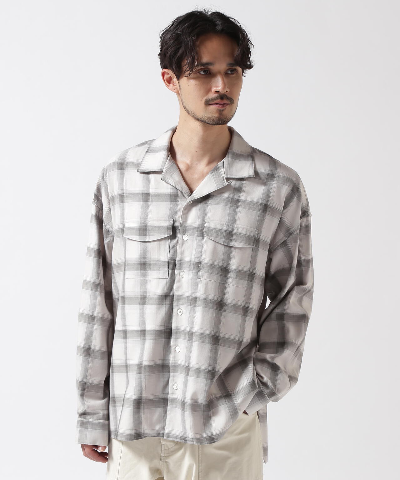 Toironier/トワロニエ/Opencollar Check Shirt