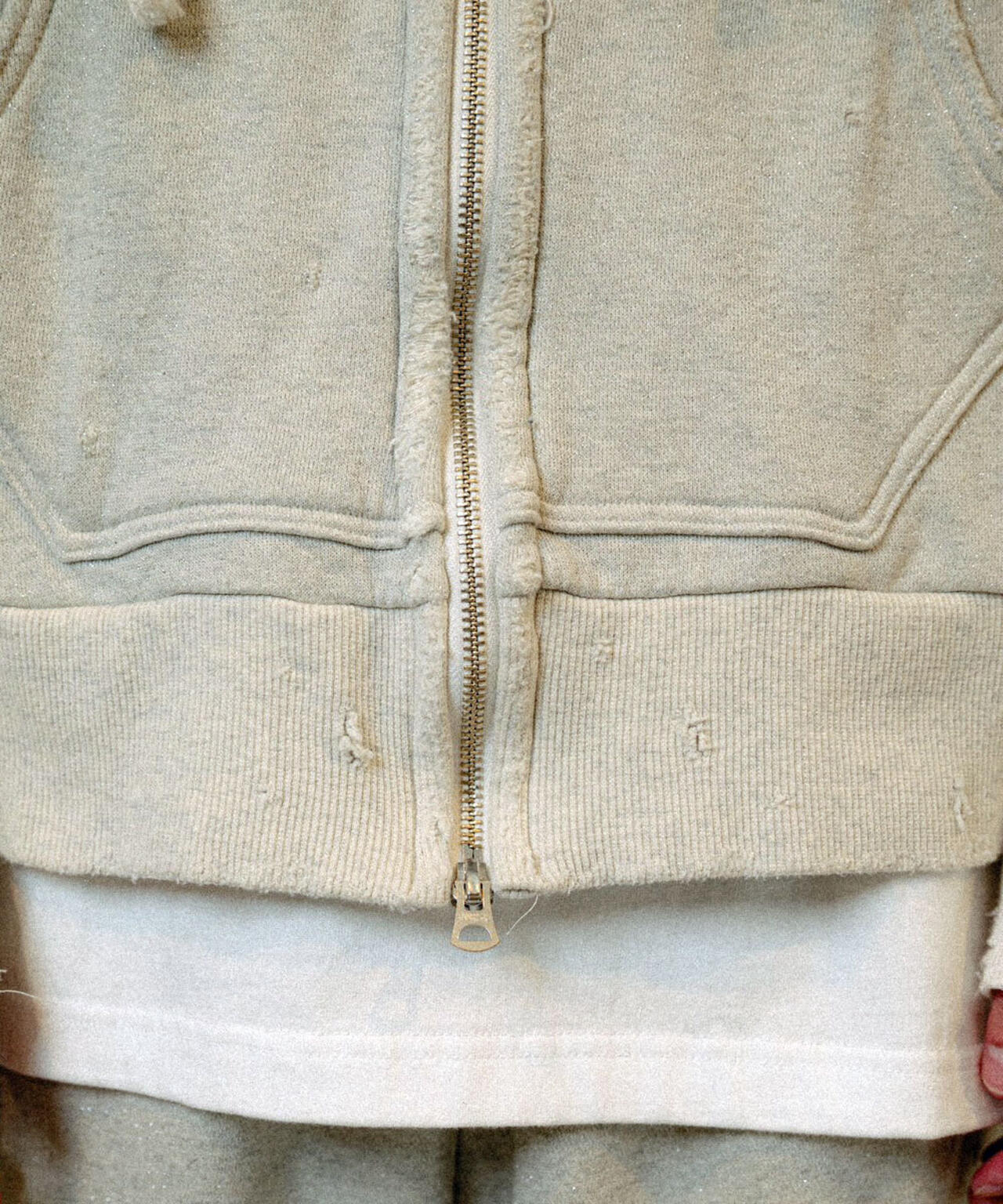 ANCELLM/アンセルム/LAYERED ZIP-UP HOODIE EX