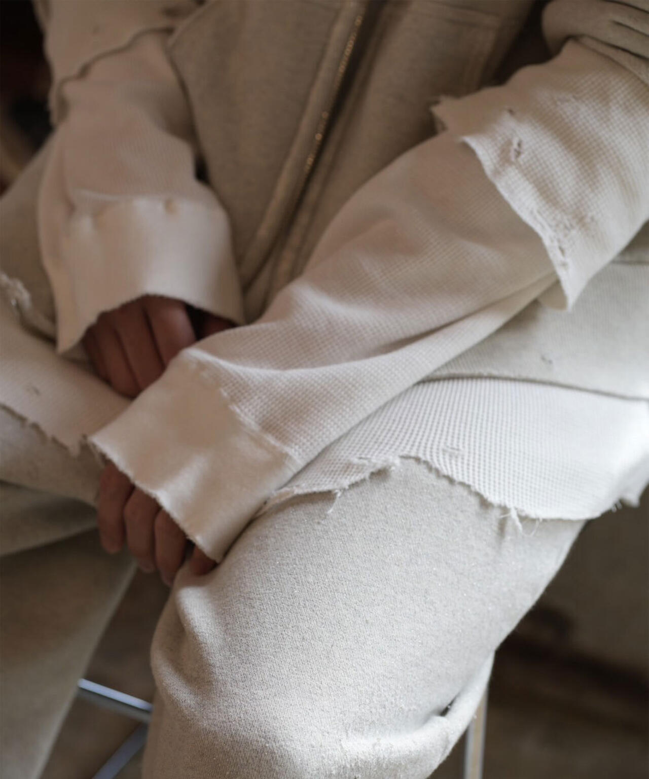 ANCELLM/アンセルム/LAYERED ZIP-UP HOODIE EX