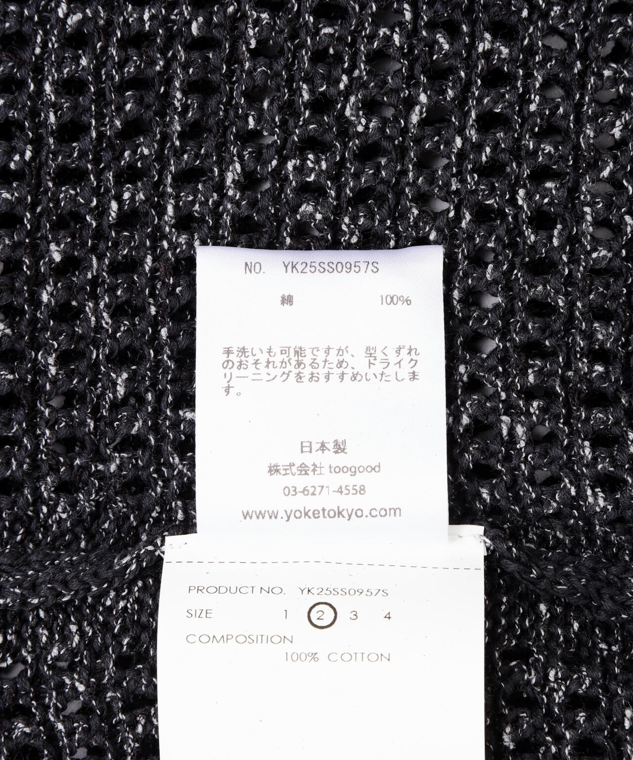 YOKE/ヨーク/MESH KNITTED CREWNECK SWEATER