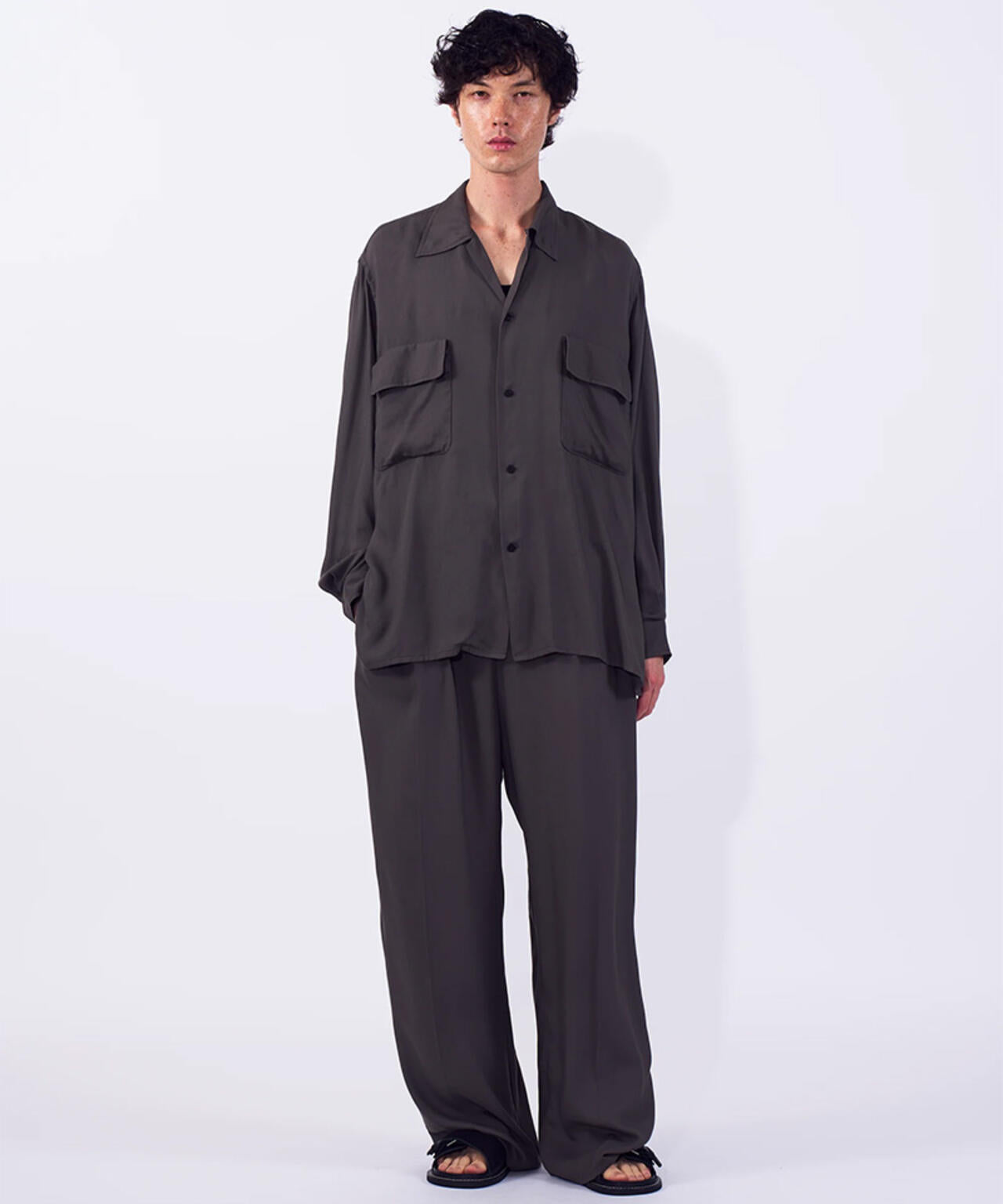 YOKE/ヨーク/Modal Twill Front Flat 1pleated Easy Trousers/YK26SS01216P