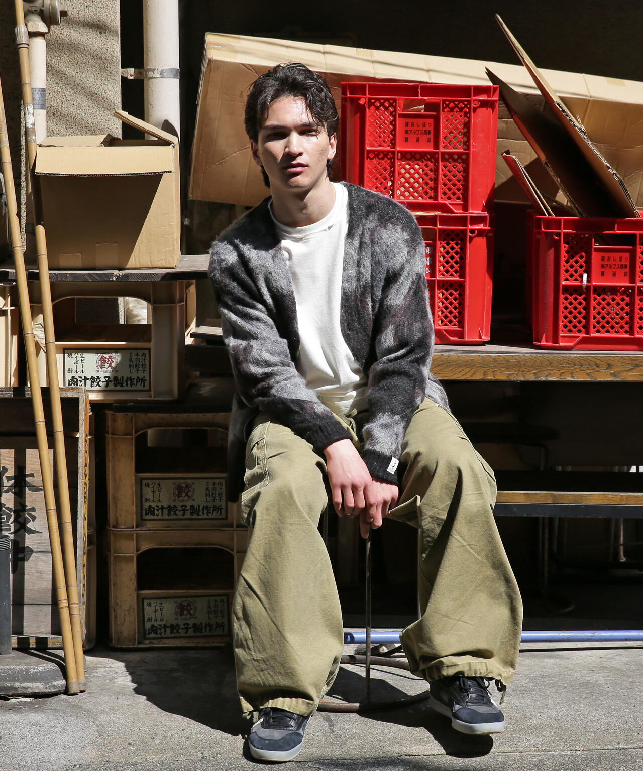 MANASTASH/マナスタッシュ/BLURRY JAQUARD CARDIGAN