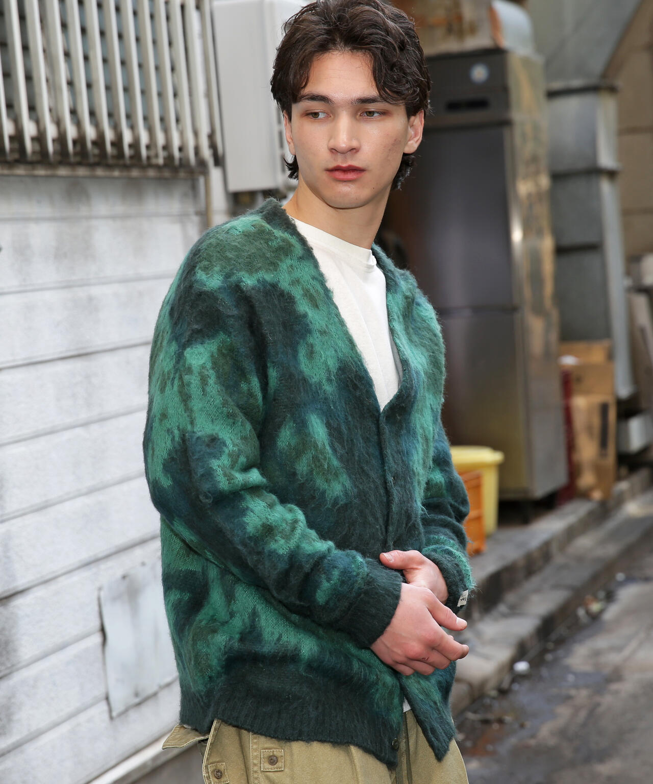 MANASTASH/マナスタッシュ/BLURRY JAQUARD CARDIGAN
