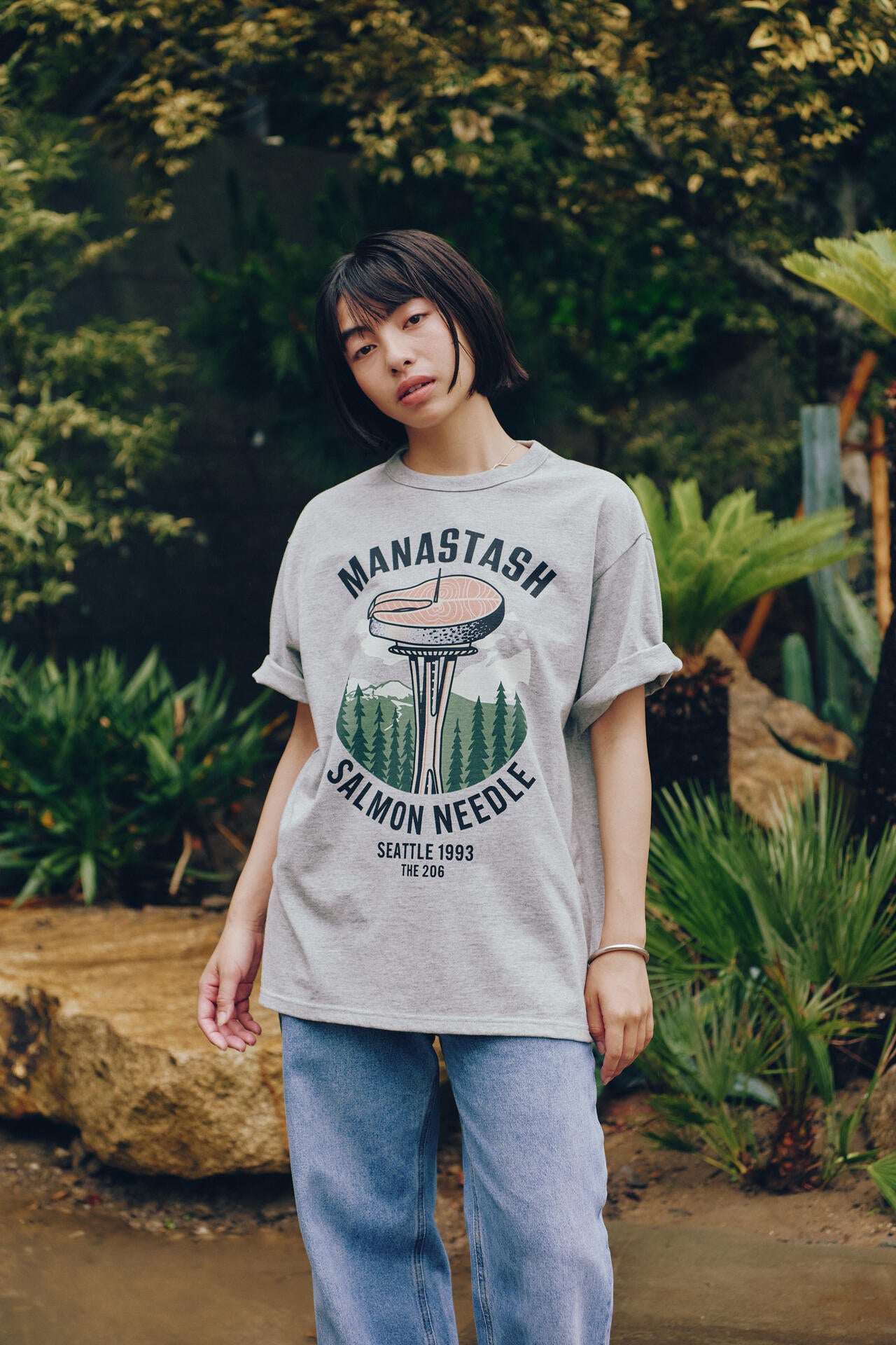 【EC限定商品】MANASTASH/マナスタッシュ/SALMON NEEDLE TEE