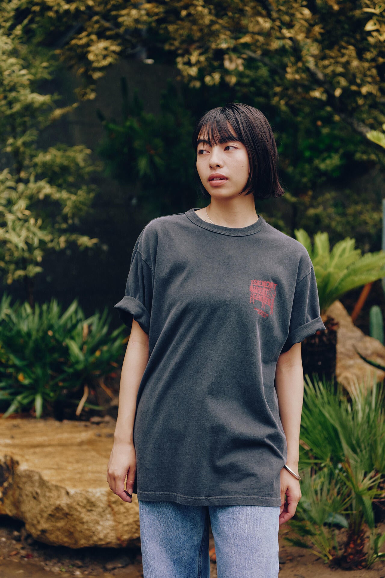【EC限定商品】MANASTASH/マナスタッシュ/SALMON MARKET CENTER TEE