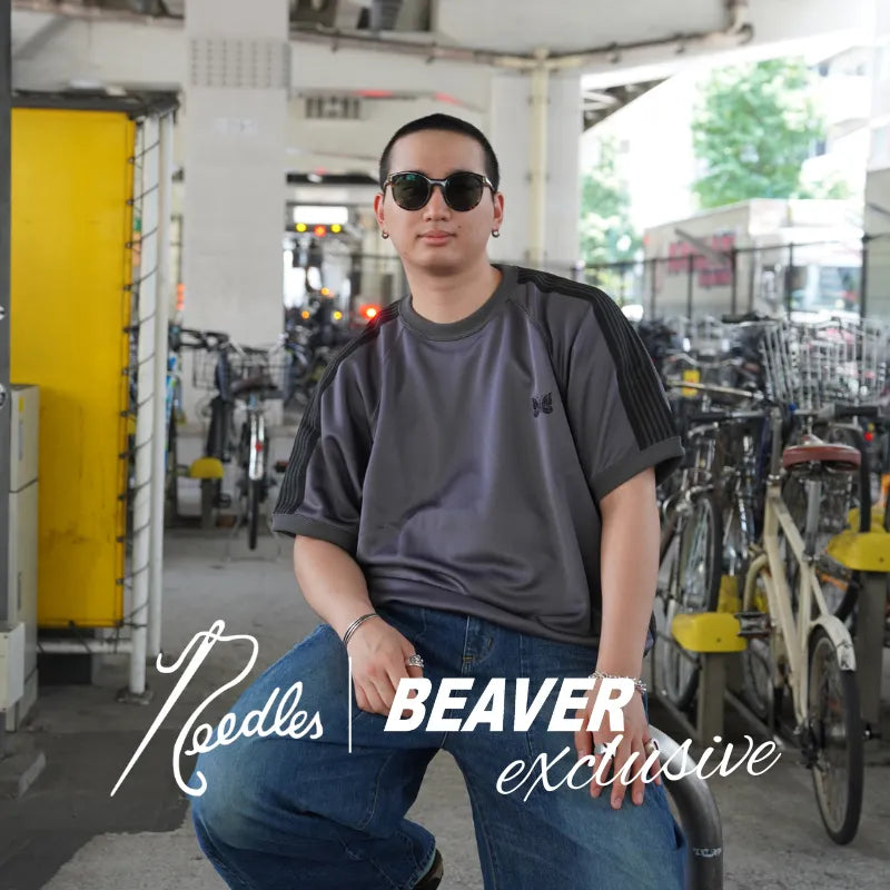 Needles 別注Track S/S Crew Neck Shirt-Poly Smooth |BEAVER|