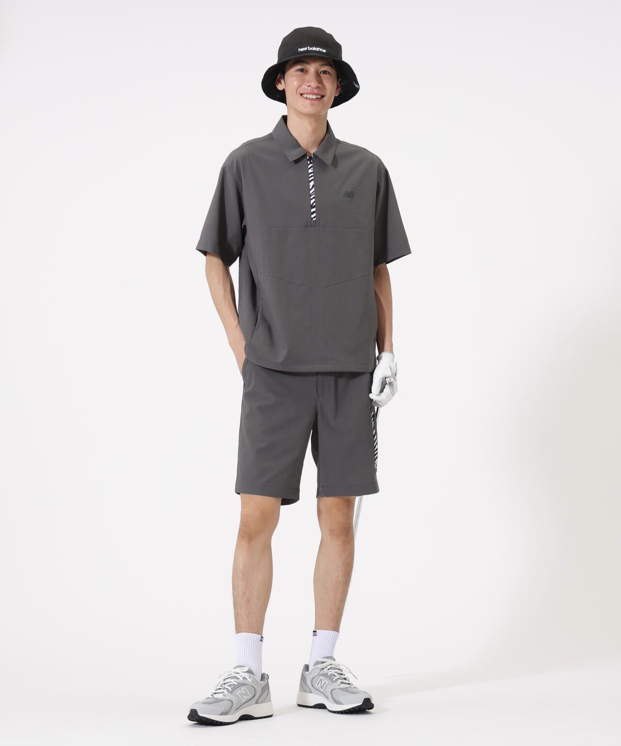 【直営店舗限定カラー有】ハーフジップ シャツアウター (MENS)