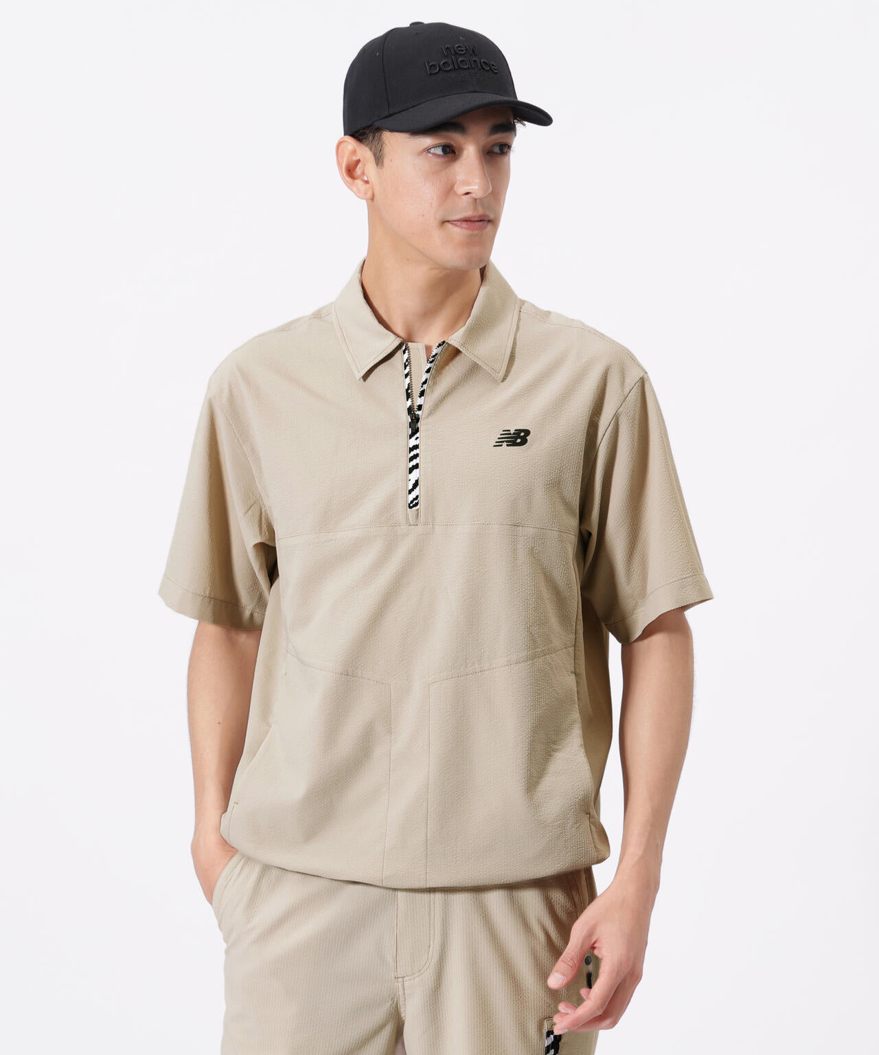 【直営店舗限定カラー有】ハーフジップ シャツアウター (MENS)