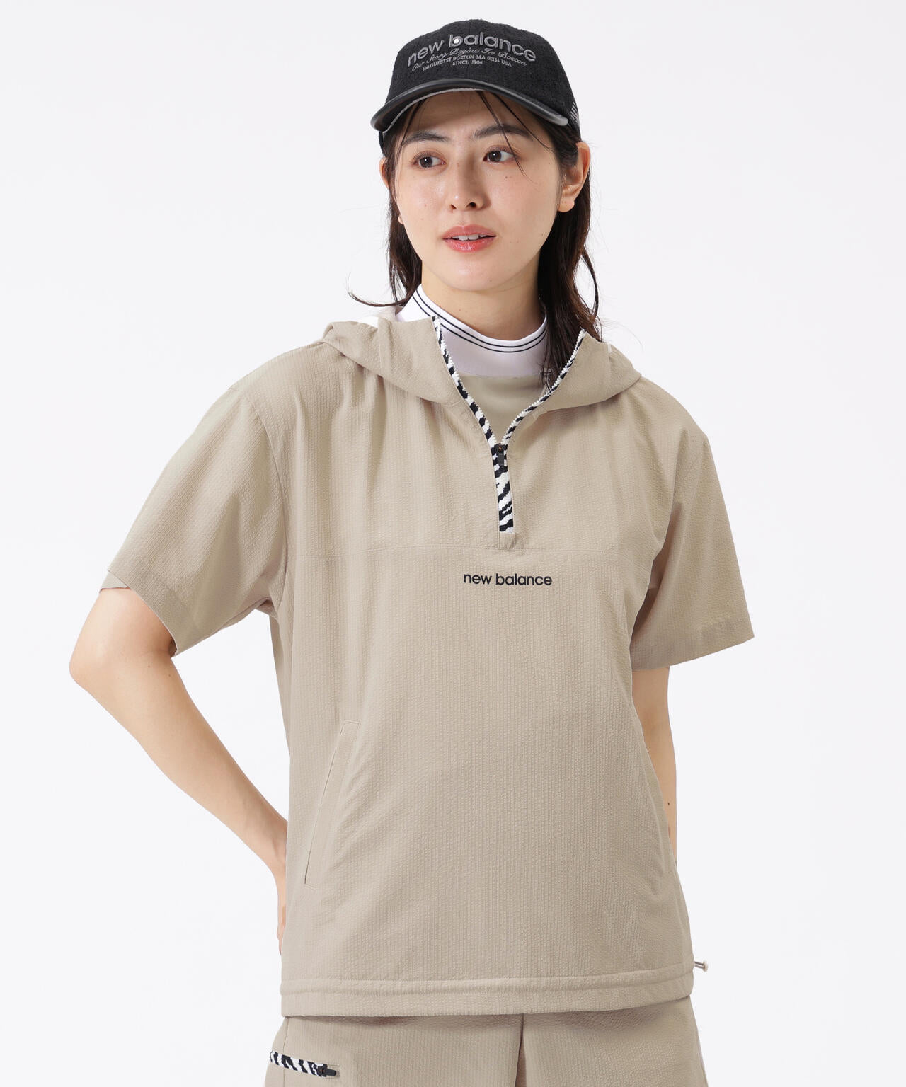 ハーフジップ プルオーバーフーディー (WOMENS)