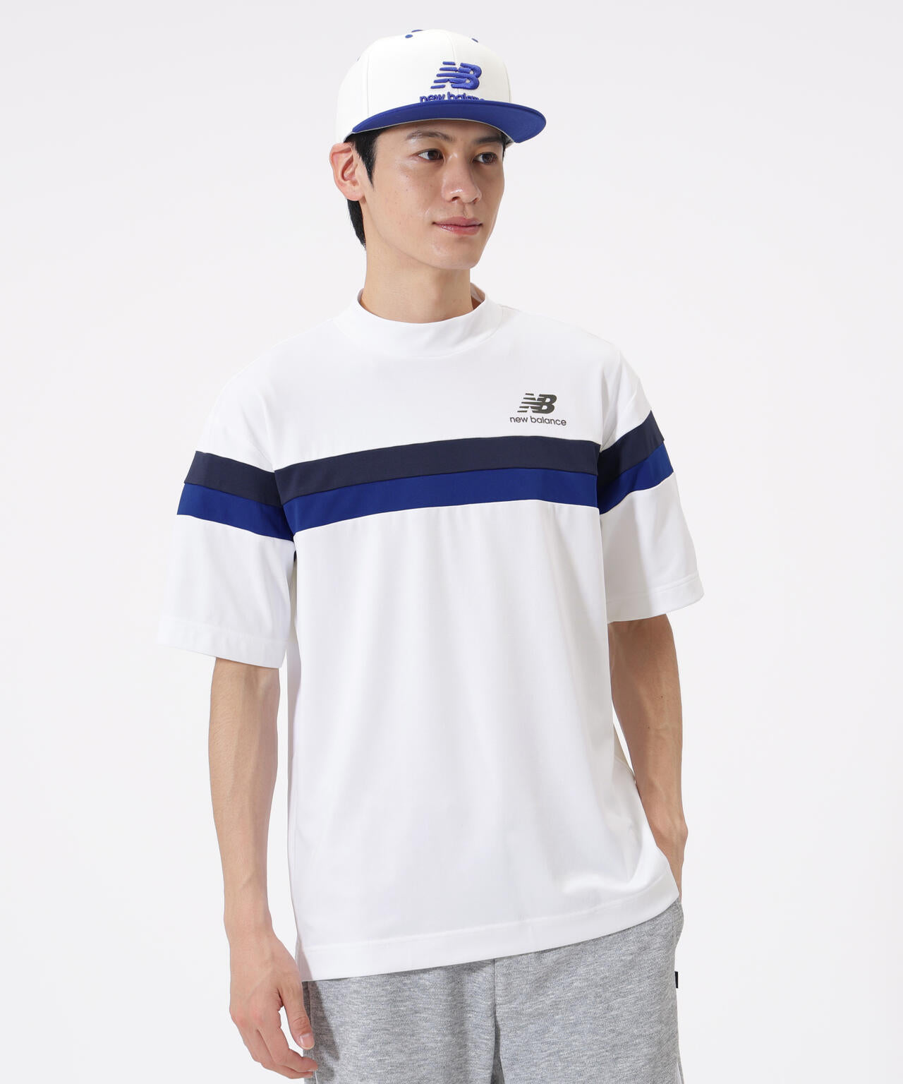 ハーフスリーブ モックネック プルオーバー (MENS)