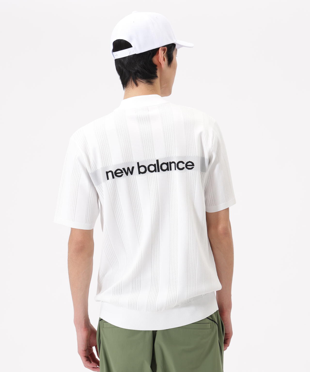 【直営店舗限定】ハーフスリーブ モックネック ニット プルオーバー (MENS)