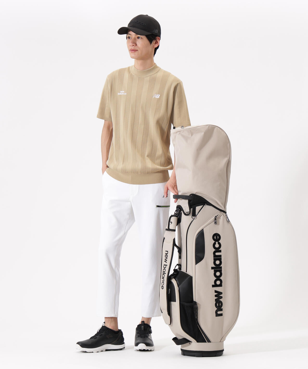 【直営店舗限定】ハーフスリーブ モックネック ニット プルオーバー (MENS)