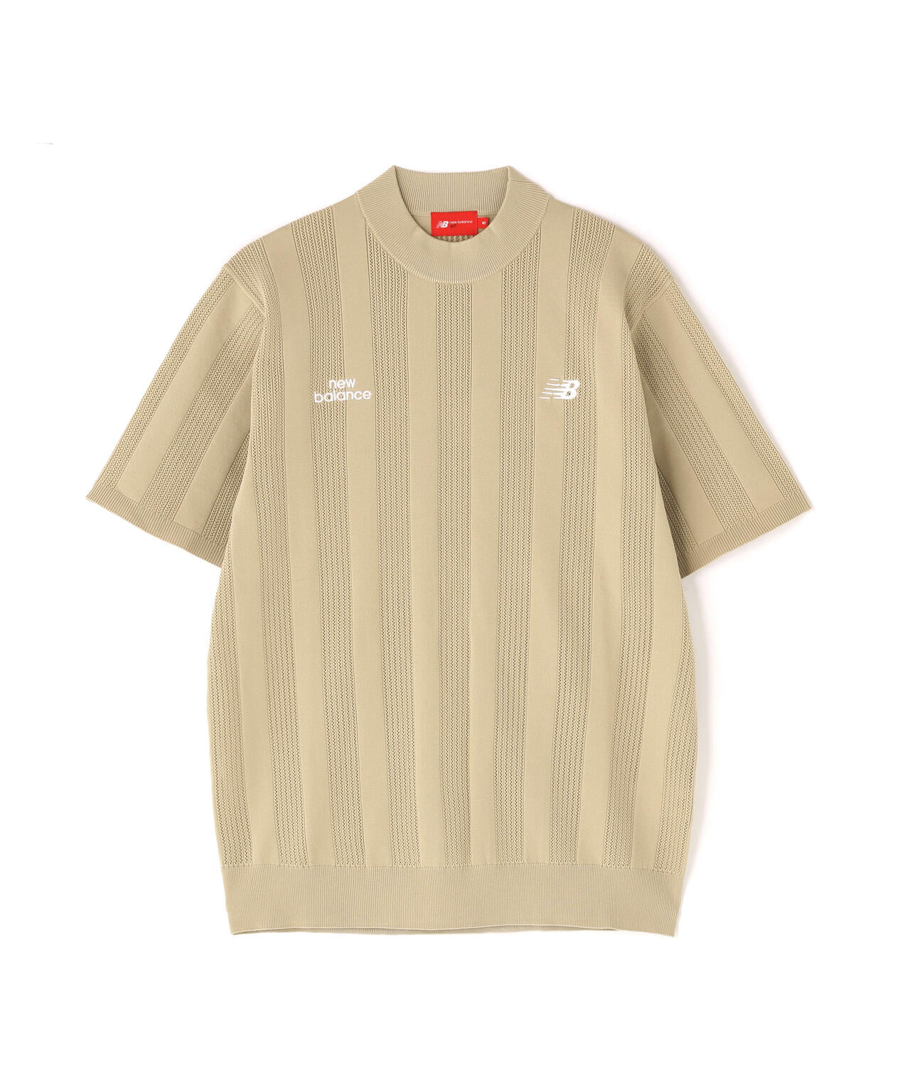 【直営店舗限定】ハーフスリーブ モックネック ニット プルオーバー (MENS)