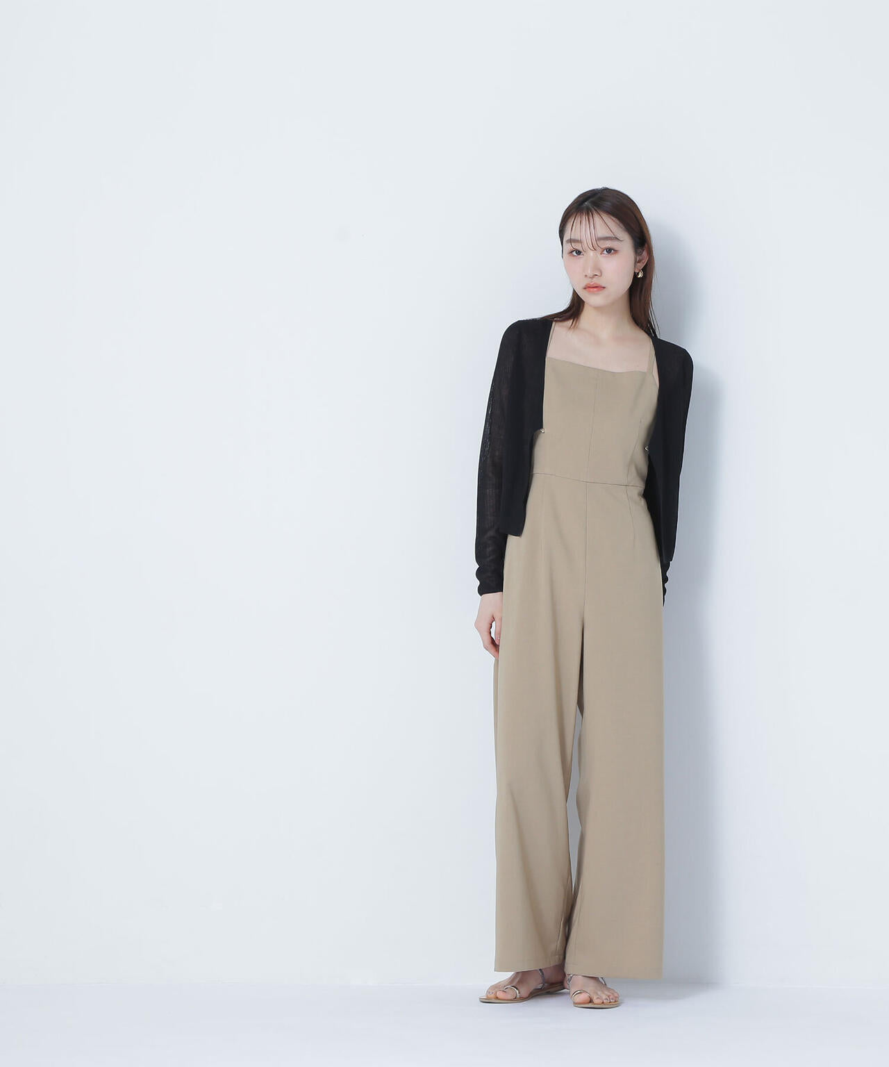【THINK NATURAL】バックオープンキャミオールインワン*