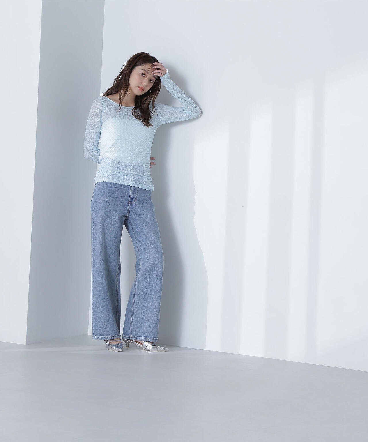 【THINK BEAUTY】バックシャンレースカットソー*