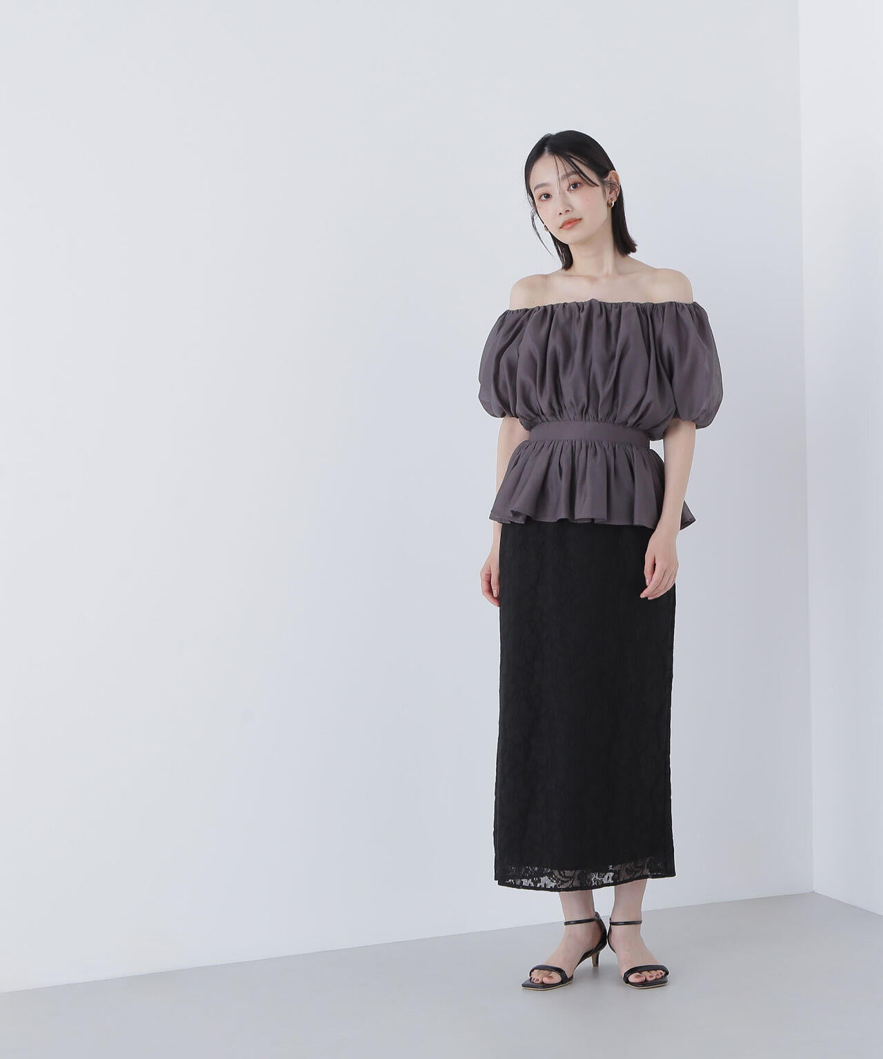 メッシュレース SETUP ナロースカート*