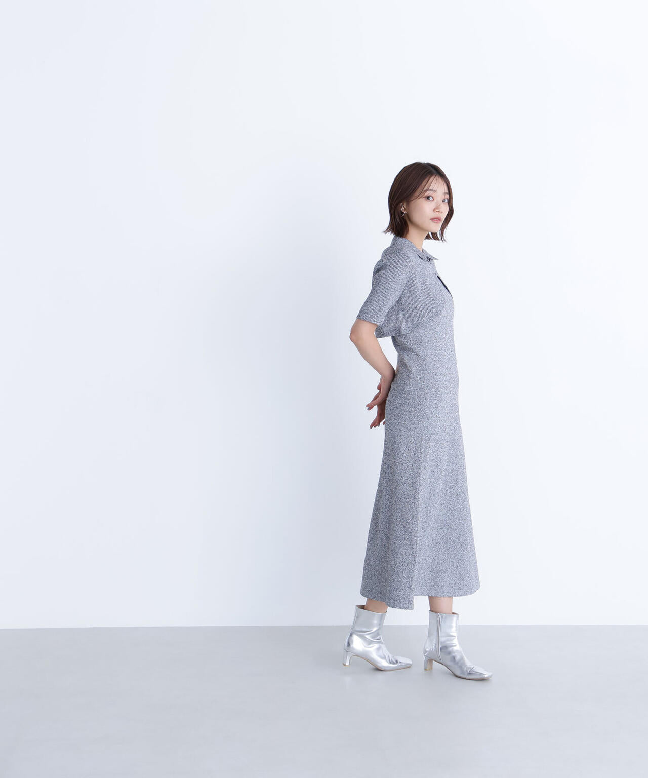 ショートボレロセットニットワンピース*
