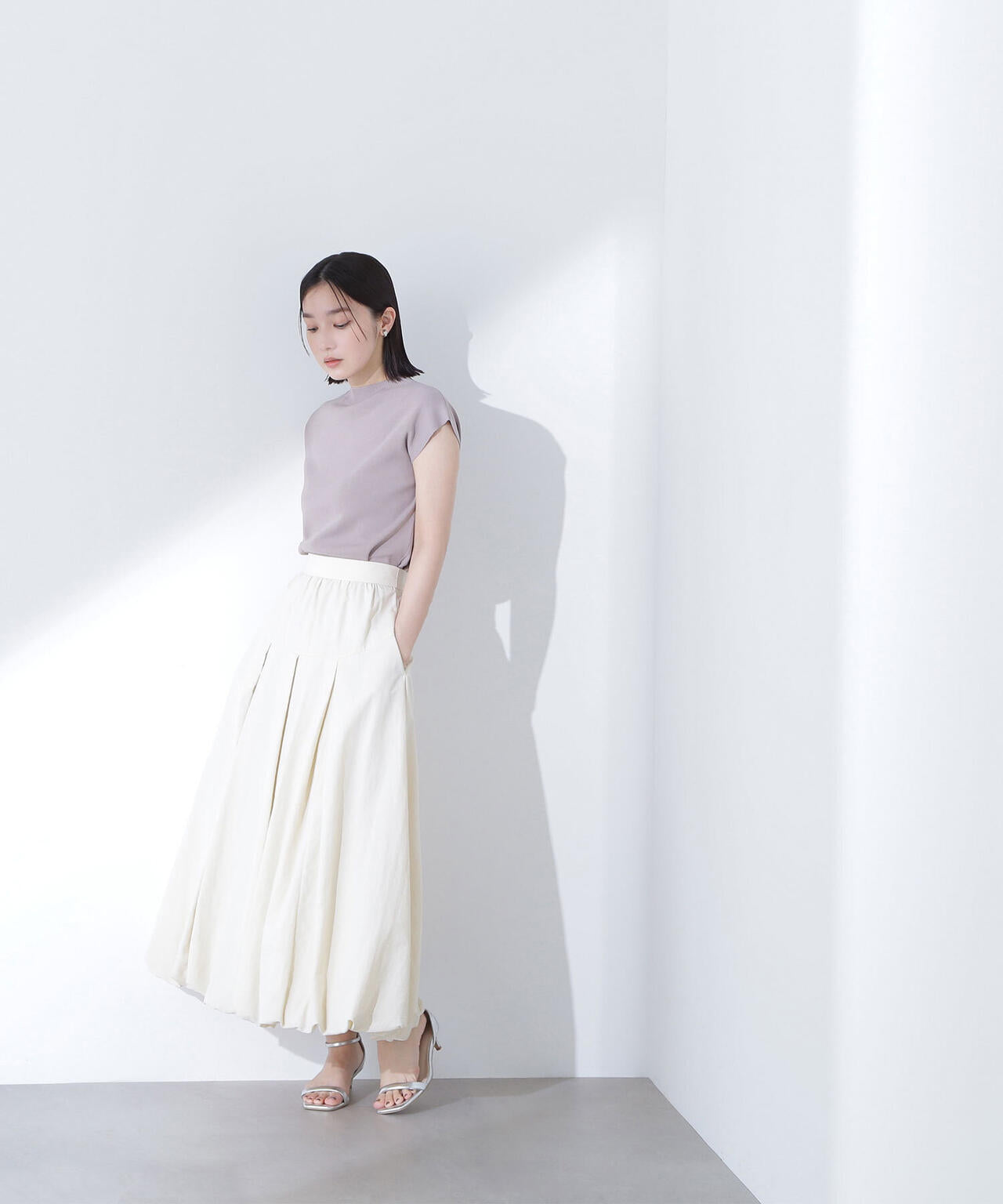 総針ベーシックシリーズ モックネックニット*