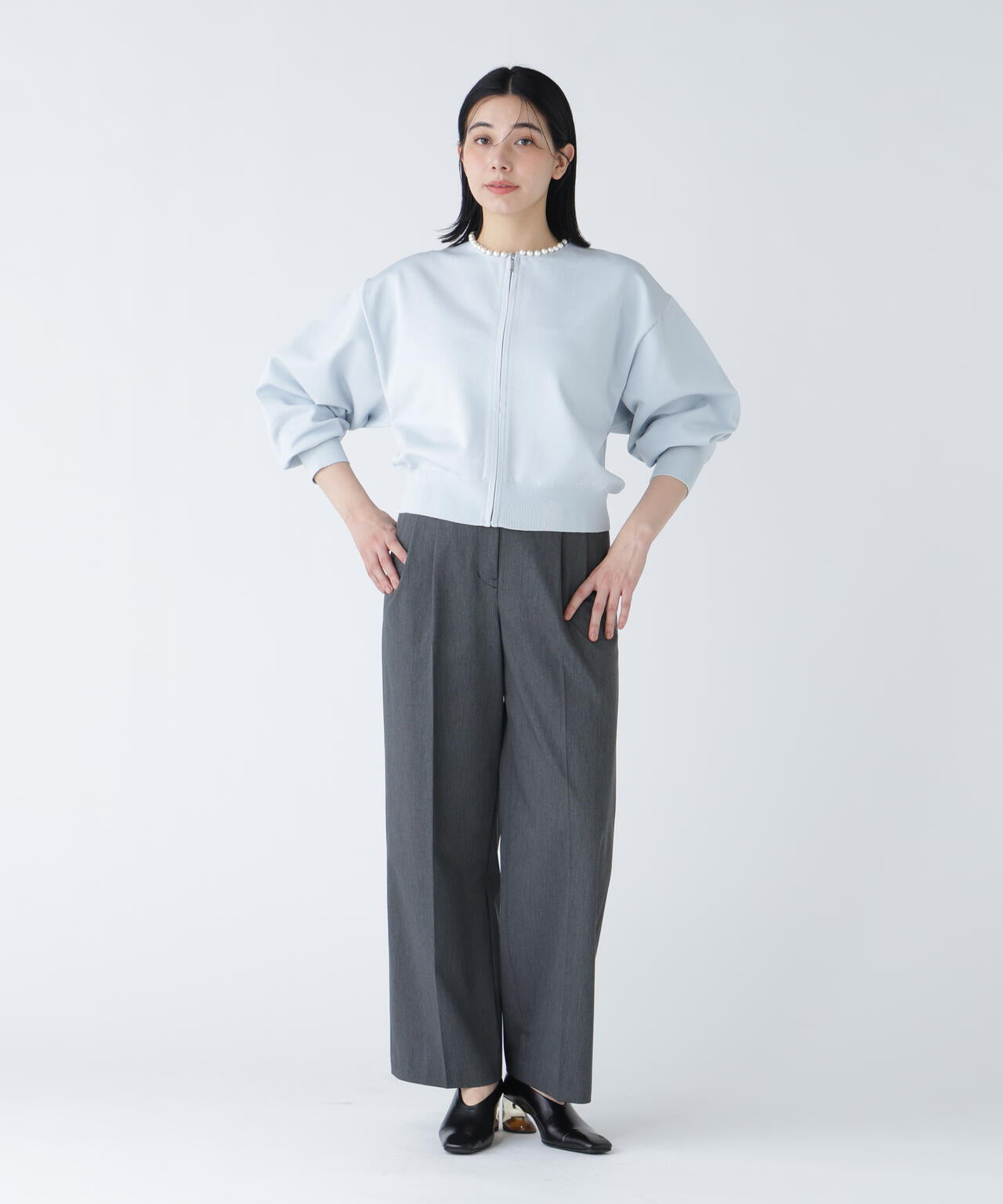 <365ユーティリティー>洗えて毛玉になりにくいタックワイドパンツ
